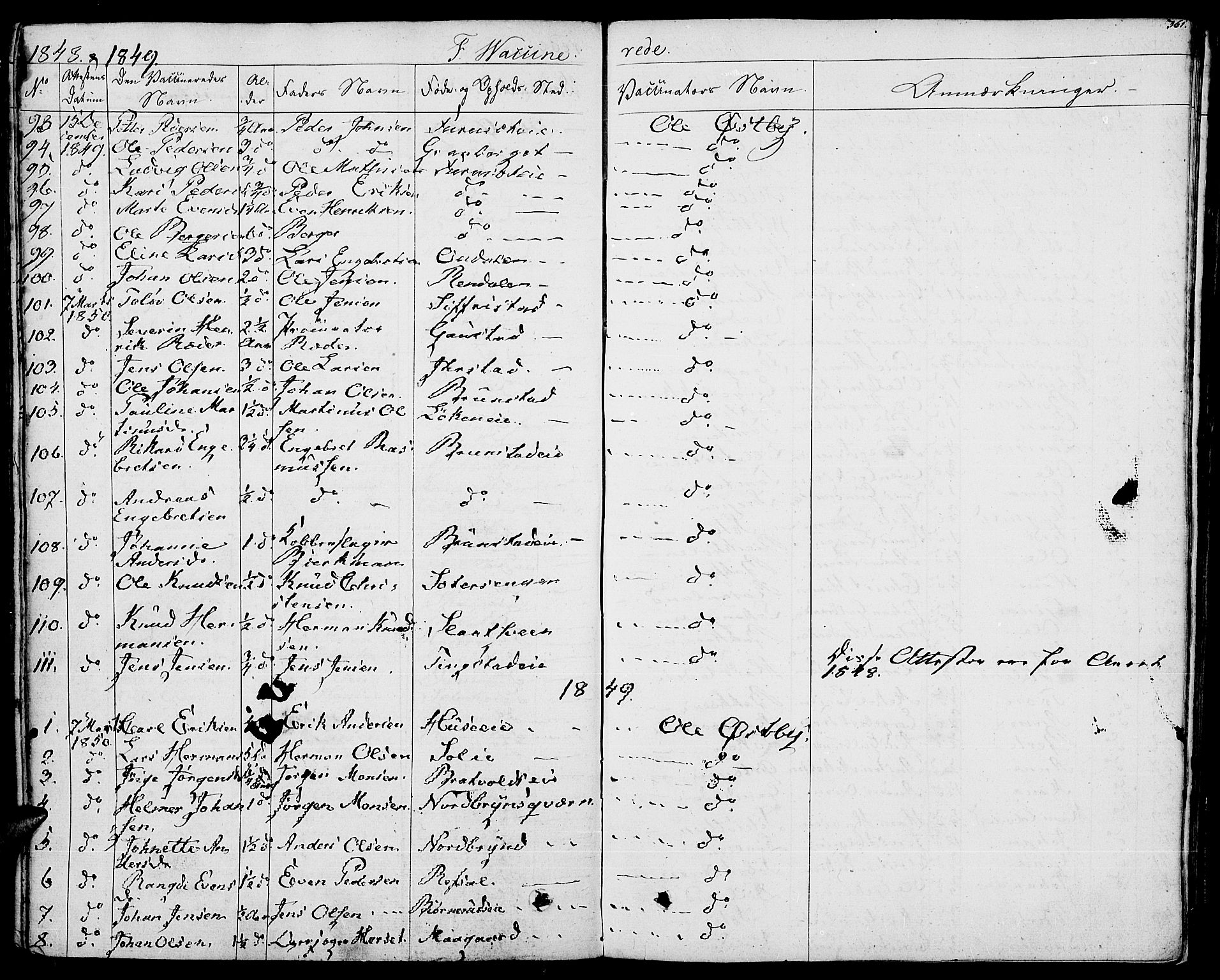 Romedal prestekontor, AV/SAH-PREST-004/K/L0003: Parish register (official) no. 3, 1829-1846, p. 361