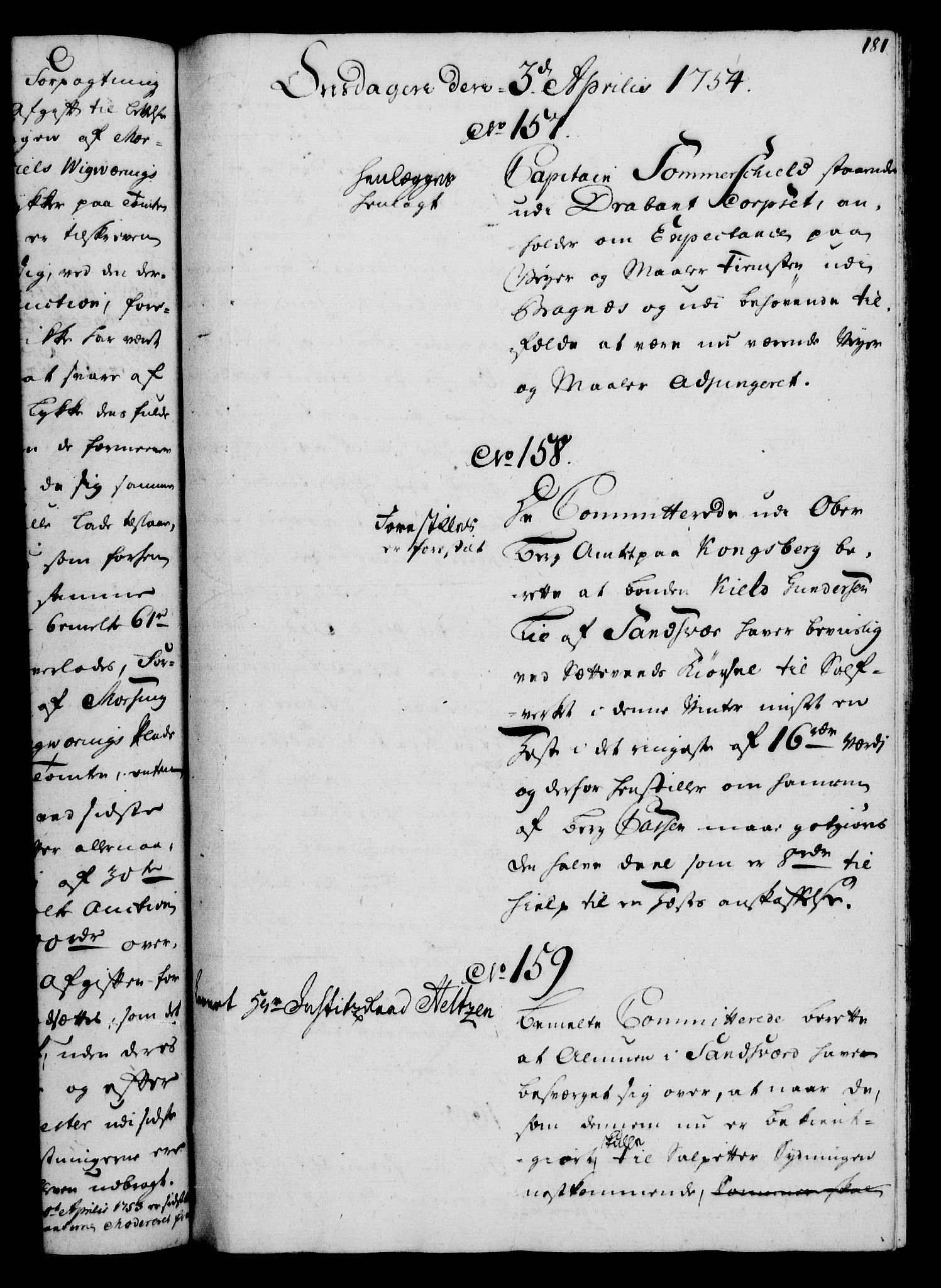 Rentekammeret, Kammerkanselliet, RA/EA-3111/G/Gh/Gha/L0032: Norsk ekstraktmemorialprotokoll (merket RK 53.77), 1753-1755, p. 181