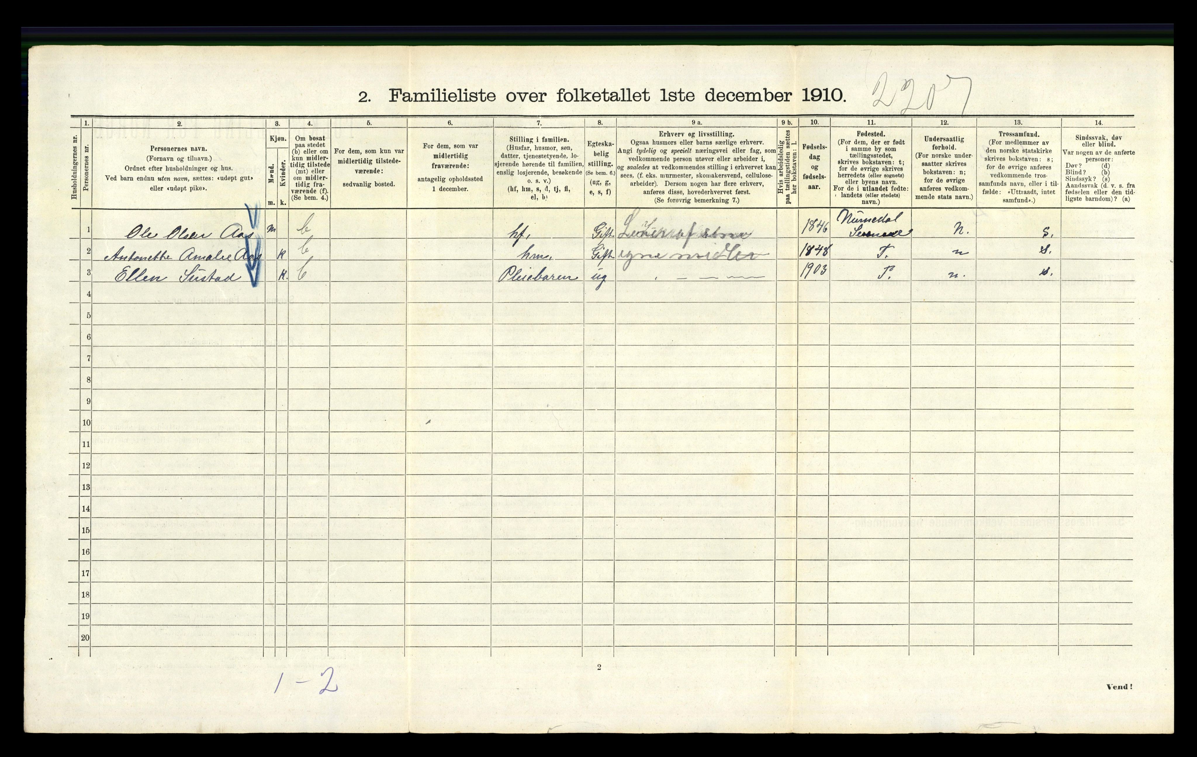 RA, 1910 census for Kristiania, 1910, p. 23684