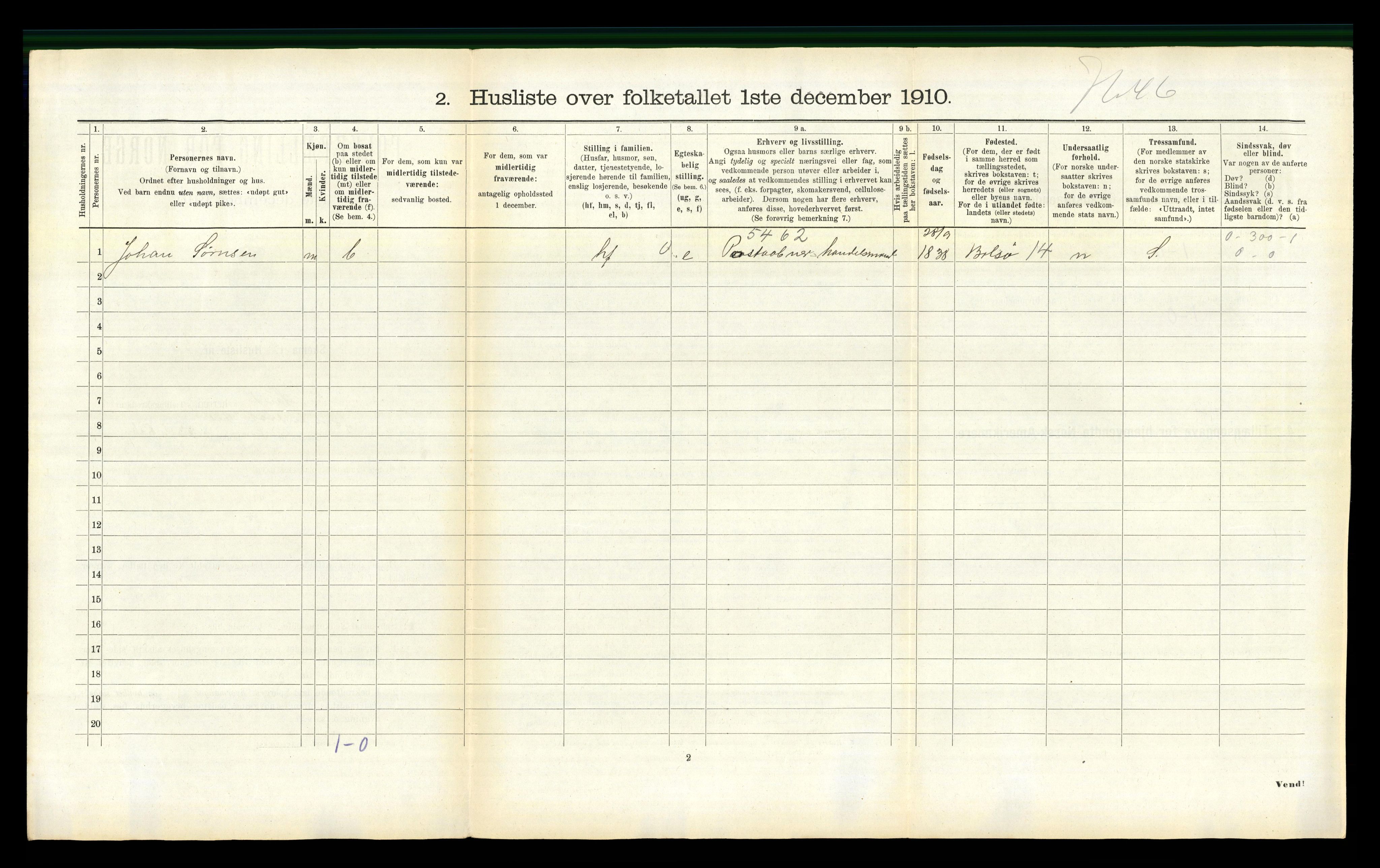 RA, 1910 census for Sandøy, 1910, p. 251