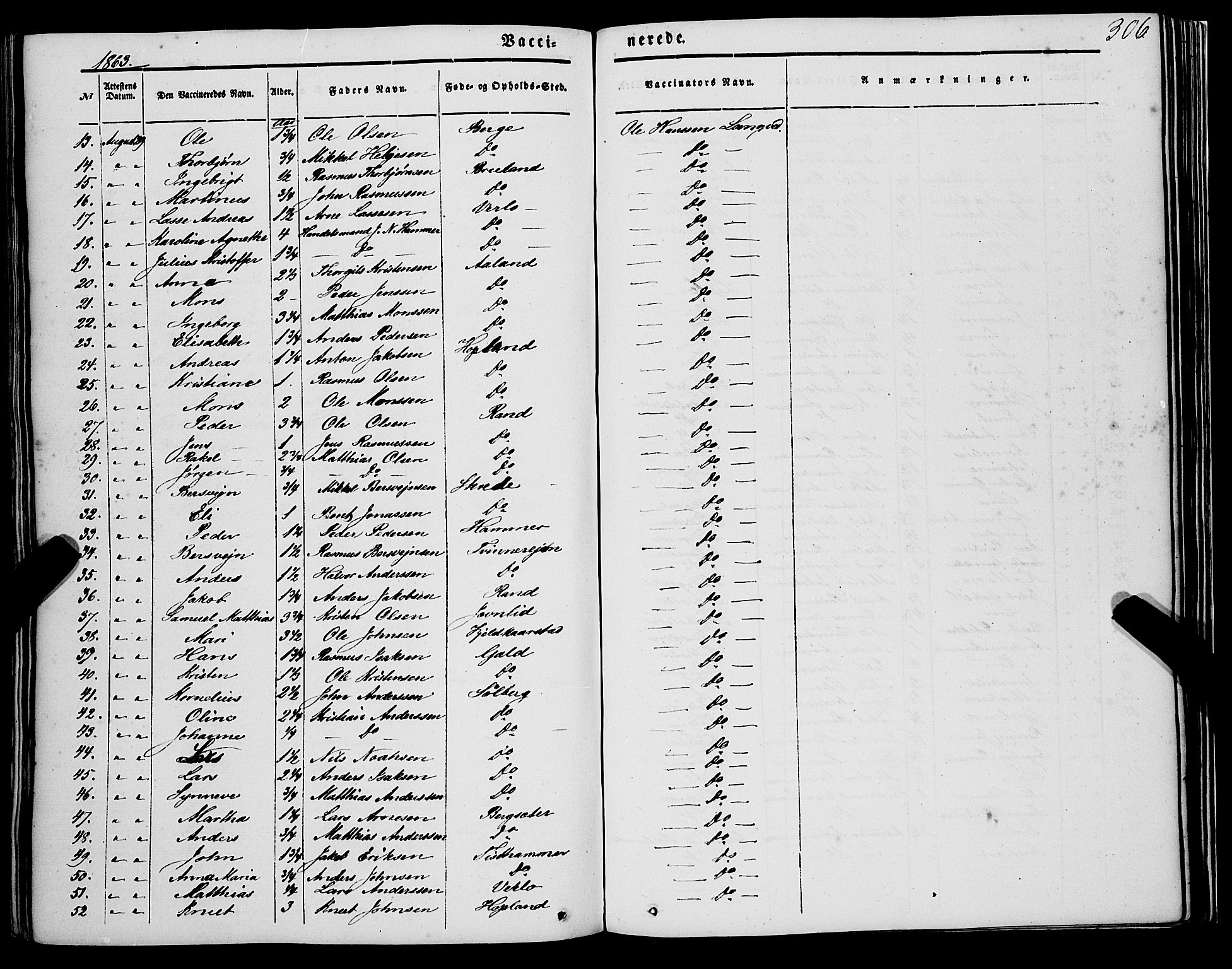 Innvik sokneprestembete, AV/SAB-A-80501: Parish register (official) no. A 5, 1847-1865, p. 306