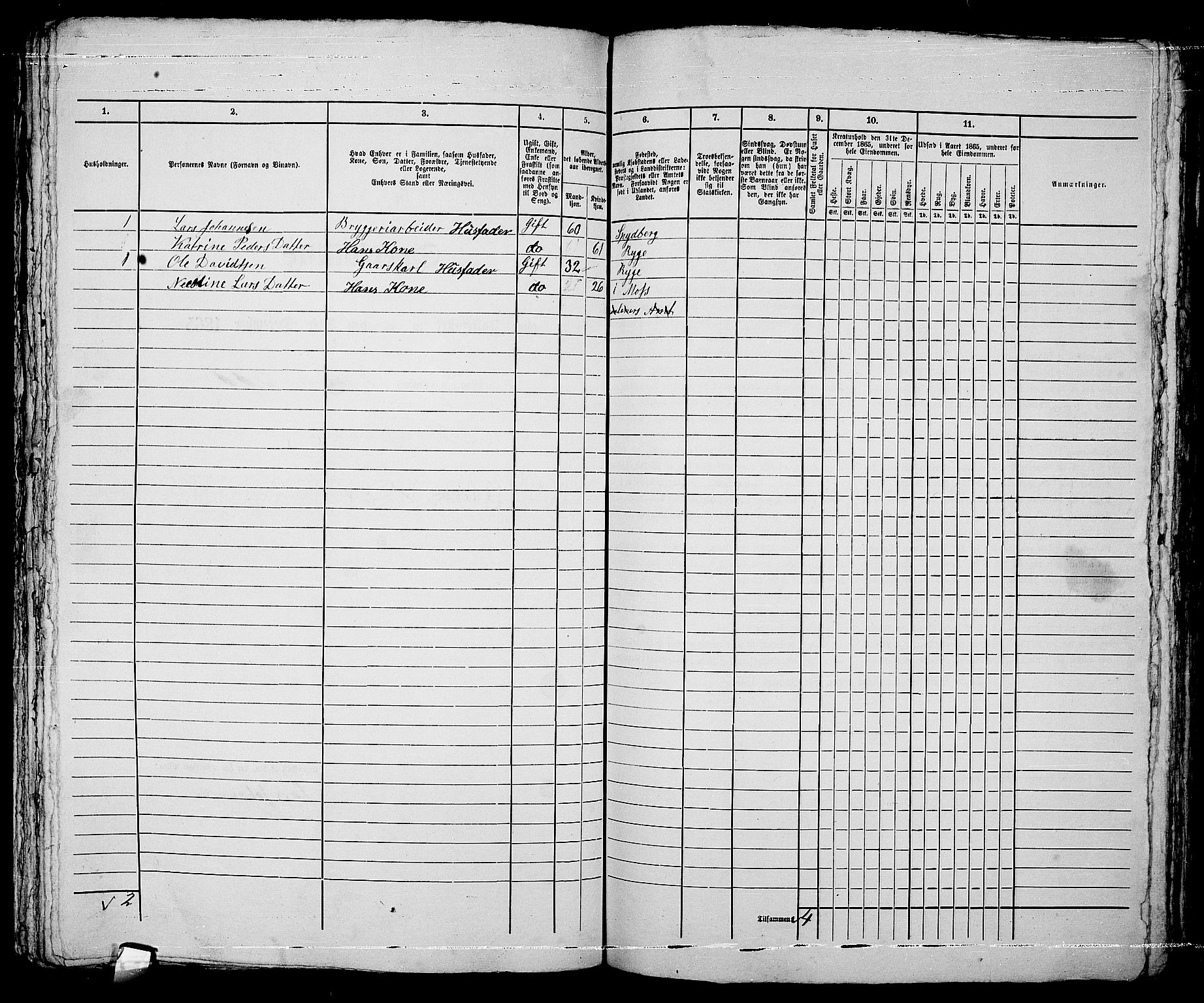 RA, 1865 census for Moss/Moss, 1865, p. 621