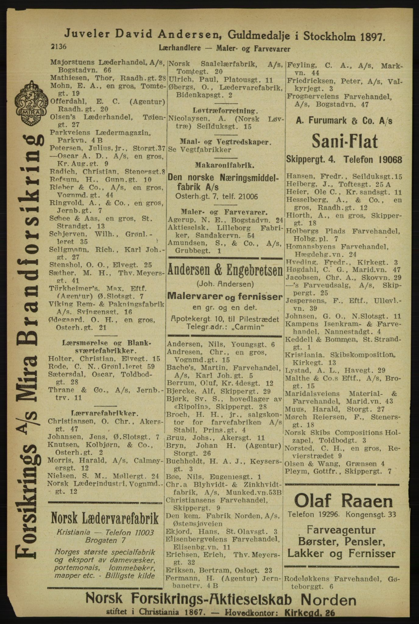 Kristiania/Oslo adressebok, PUBL/-, 1918, p. 2289