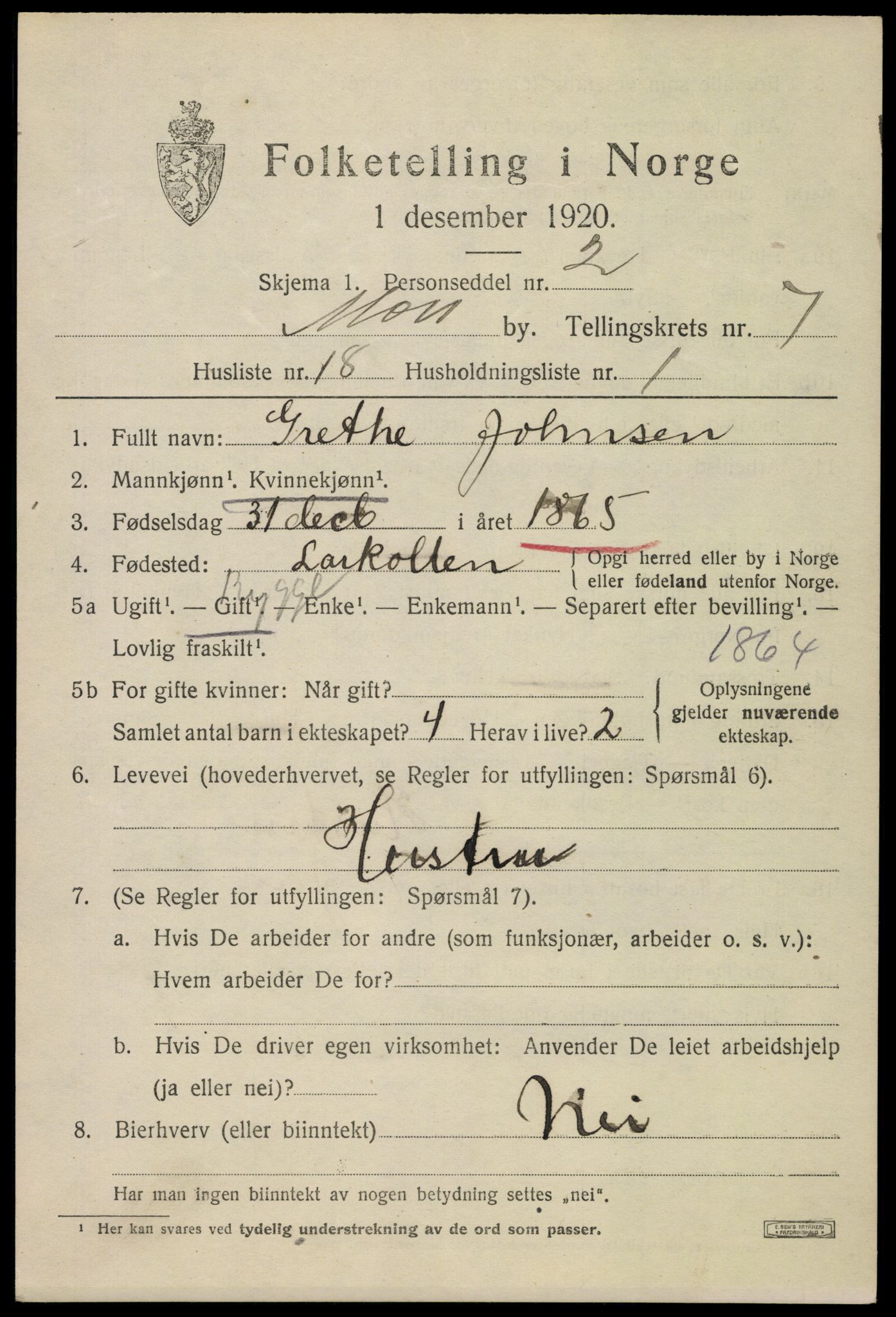 SAO, 1920 census for Moss, 1920, p. 19925