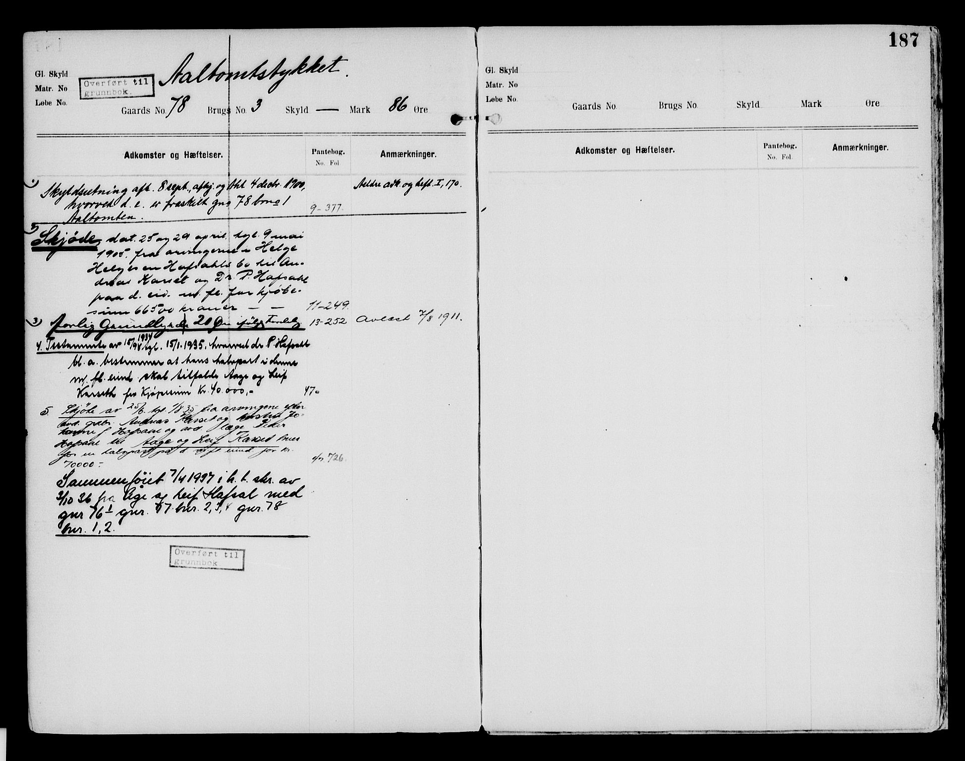 Nord-Hedmark sorenskriveri, SAH/TING-012/H/Ha/Had/Hade/L0002: Mortgage register no. 4.2, 1893-1940, p. 187