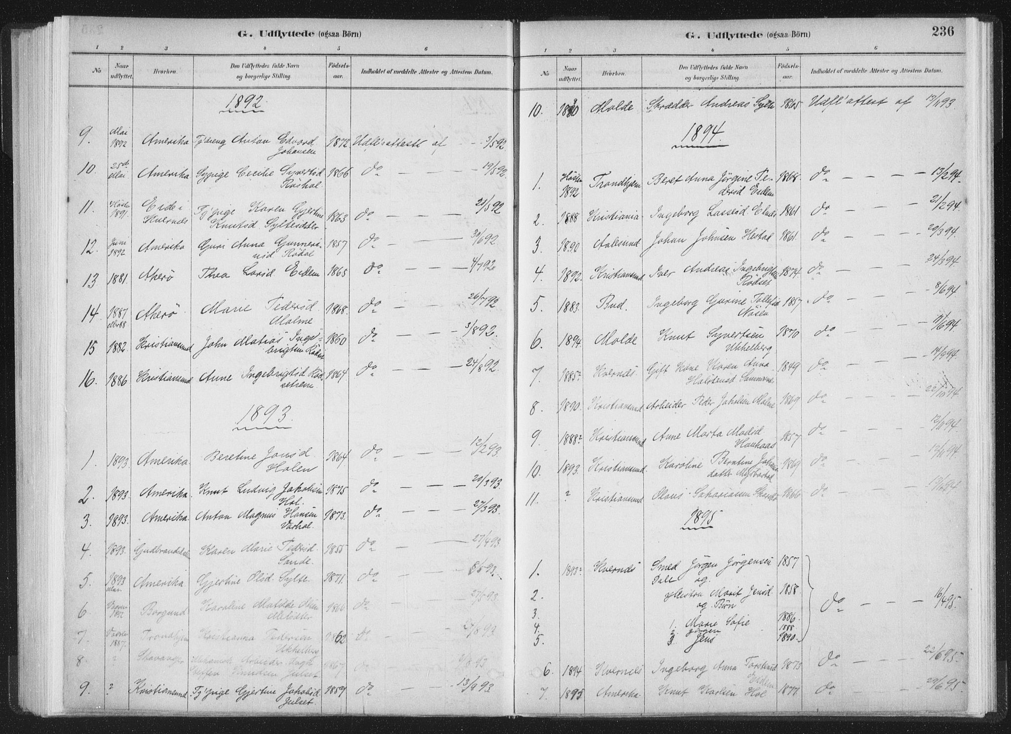 Ministerialprotokoller, klokkerbøker og fødselsregistre - Møre og Romsdal, AV/SAT-A-1454/564/L0740: Parish register (official) no. 564A01, 1880-1899, p. 236