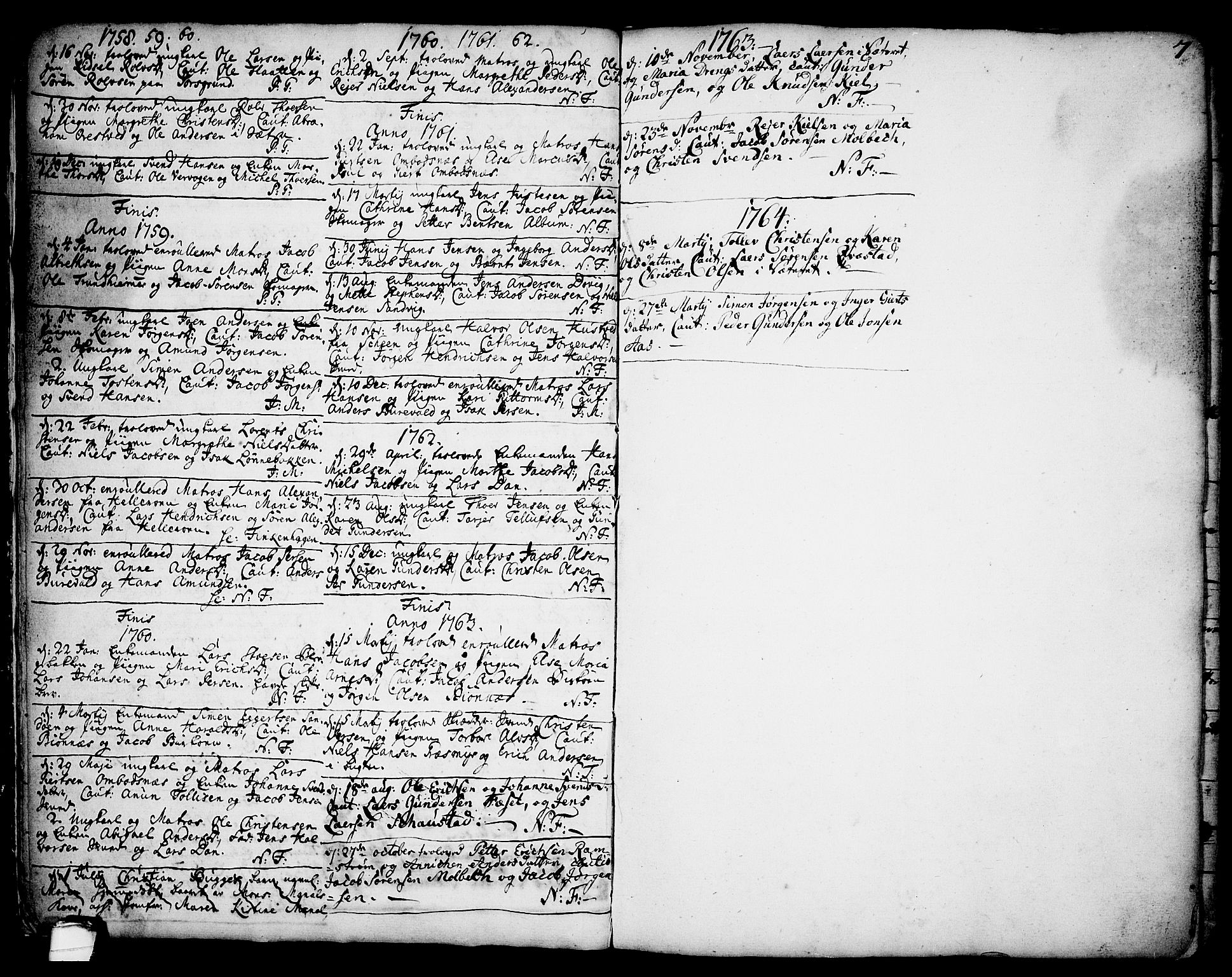 Brevik kirkebøker, SAKO/A-255/F/Fa/L0002: Parish register (official) no. 2, 1720-1764, p. 7