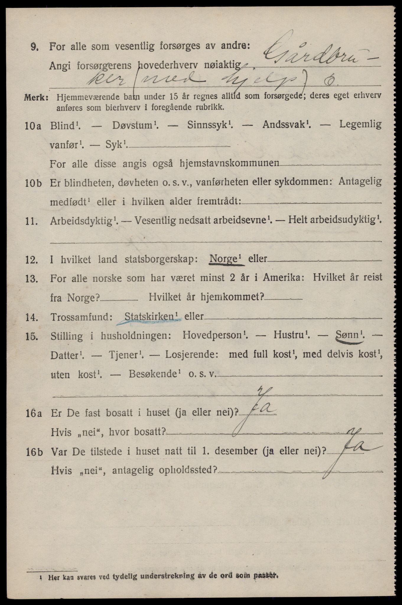 SAST, 1920 census for Høyland, 1920, p. 3715