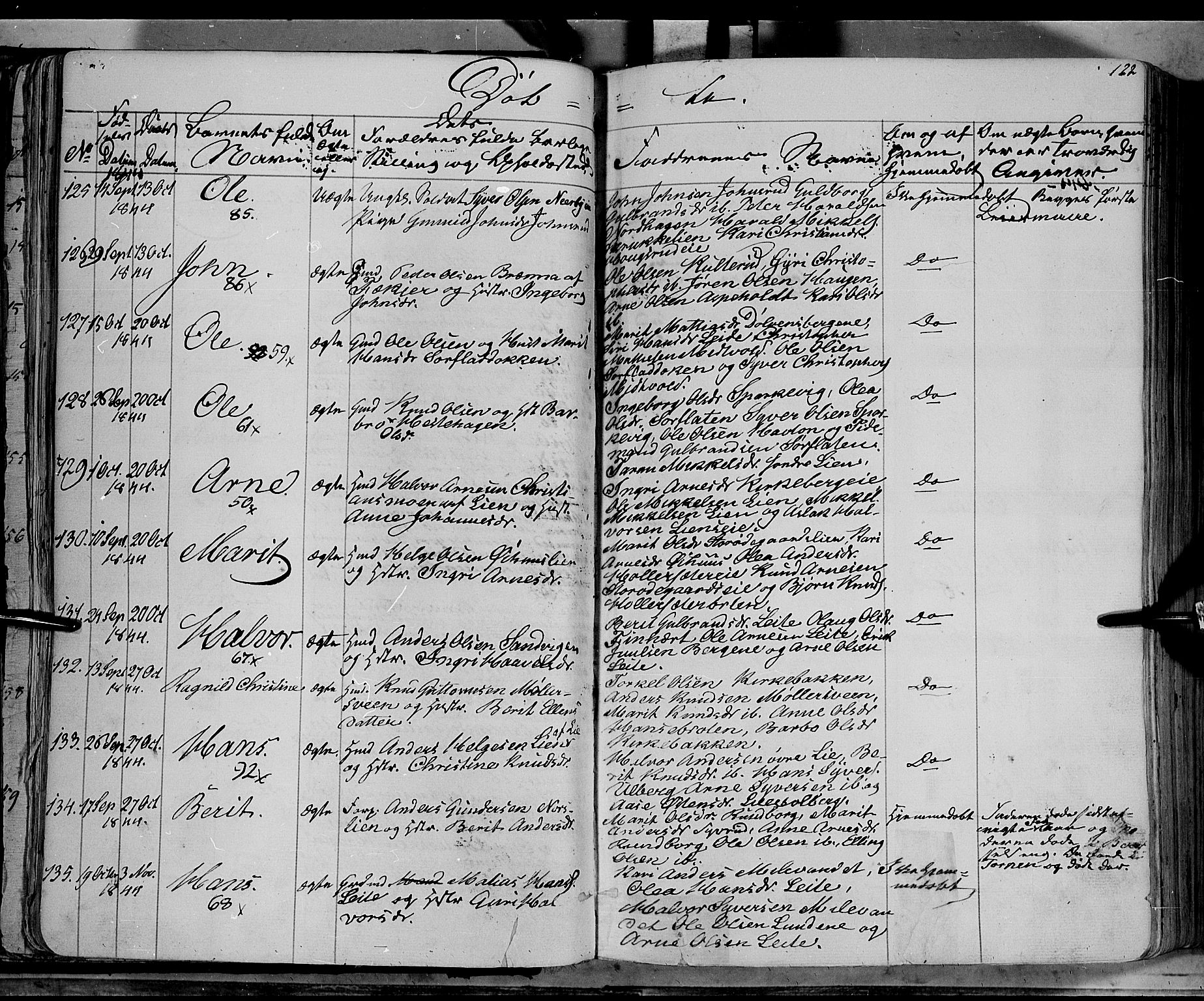 Sør-Aurdal prestekontor, AV/SAH-PREST-128/H/Ha/Haa/L0004: Parish register (official) no. 4, 1841-1849, p. 121-122