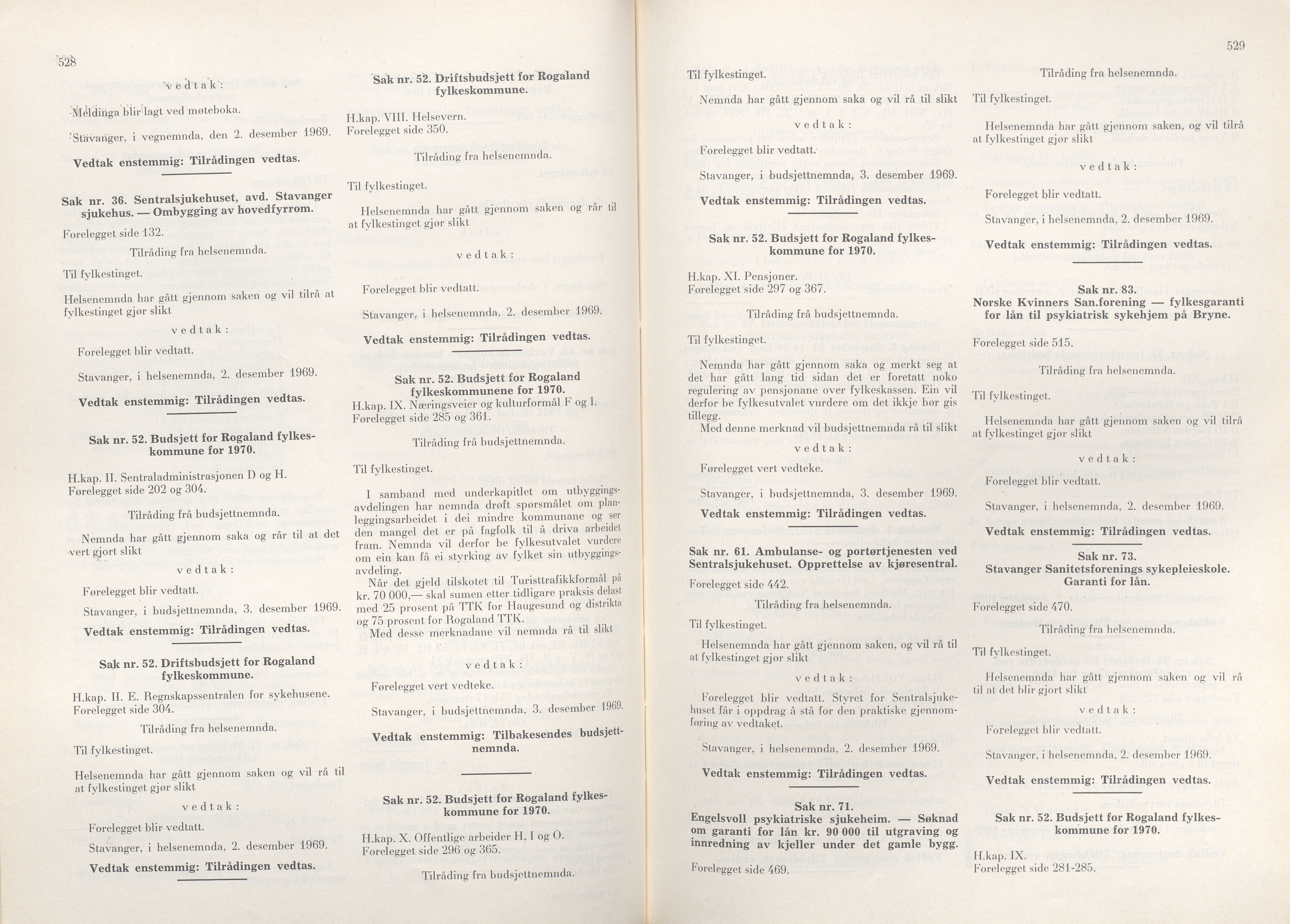 Rogaland fylkeskommune - Fylkesrådmannen , IKAR/A-900/A/Aa/Aaa/L0089: Møtebok , 1969, p. 528-529