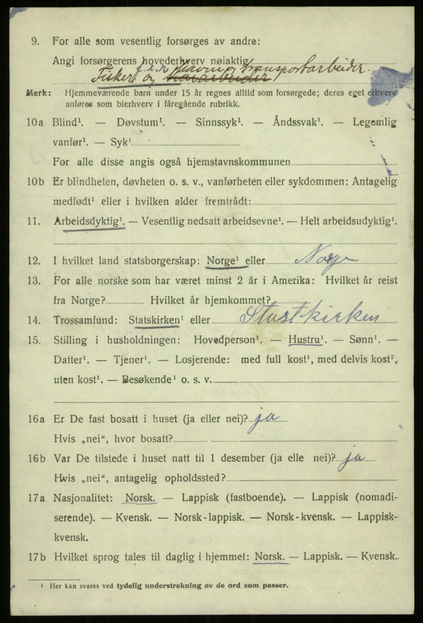 SATØ, 1920 census for Tromsø, 1920, p. 26329