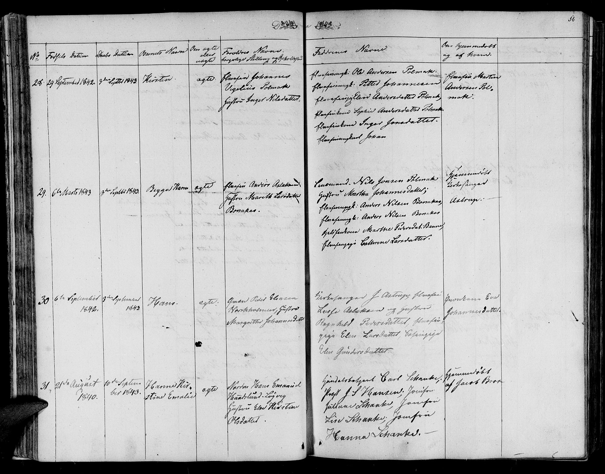 Lebesby sokneprestkontor, SATØ/S-1353/H/Ha/L0003kirke: Parish register (official) no. 3, 1833-1852, p. 56