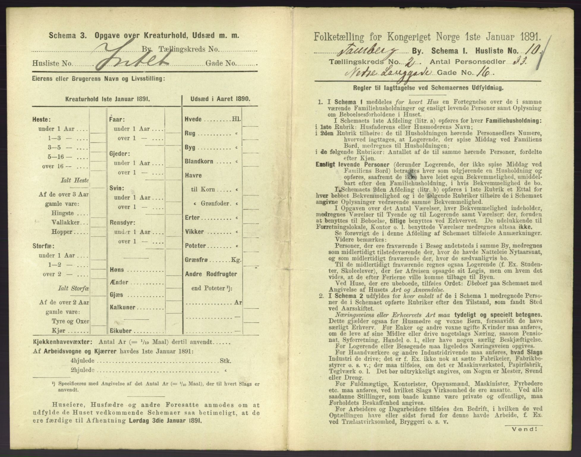 RA, 1891 census for 0705 Tønsberg, 1891, p. 138