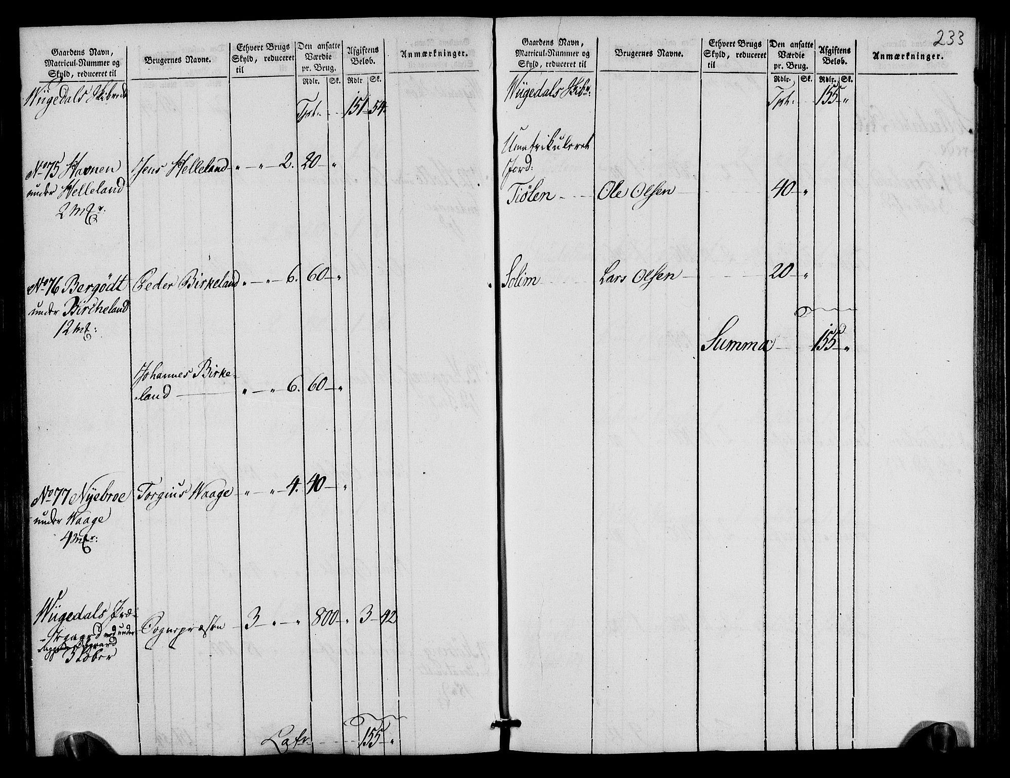 Rentekammeret inntil 1814, Realistisk ordnet avdeling, AV/RA-EA-4070/N/Ne/Nea/L0105: Ryfylke fogderi. Oppebørselsregister, 1803-1804, p. 120