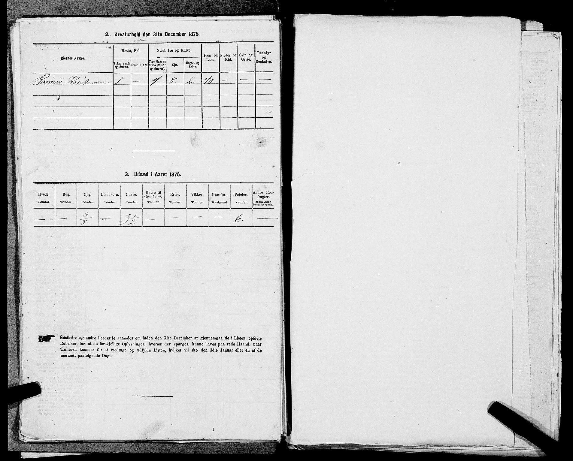 SAST, 1875 census for 1128P Høgsfjord, 1875, p. 536