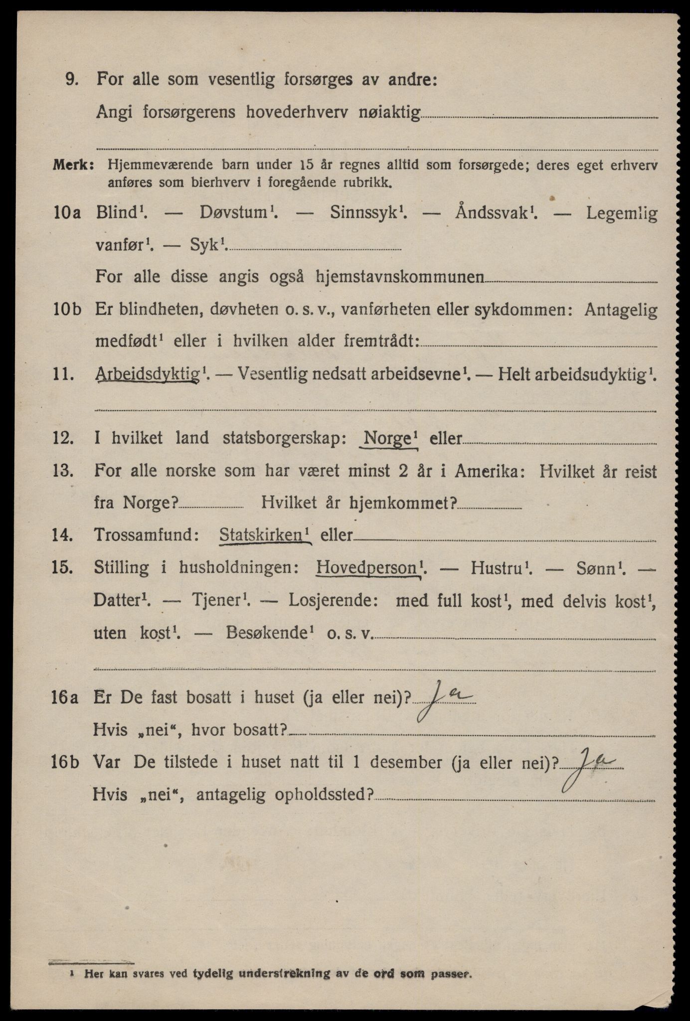 SAKO, 1920 census for Fyresdal, 1920, p. 3654