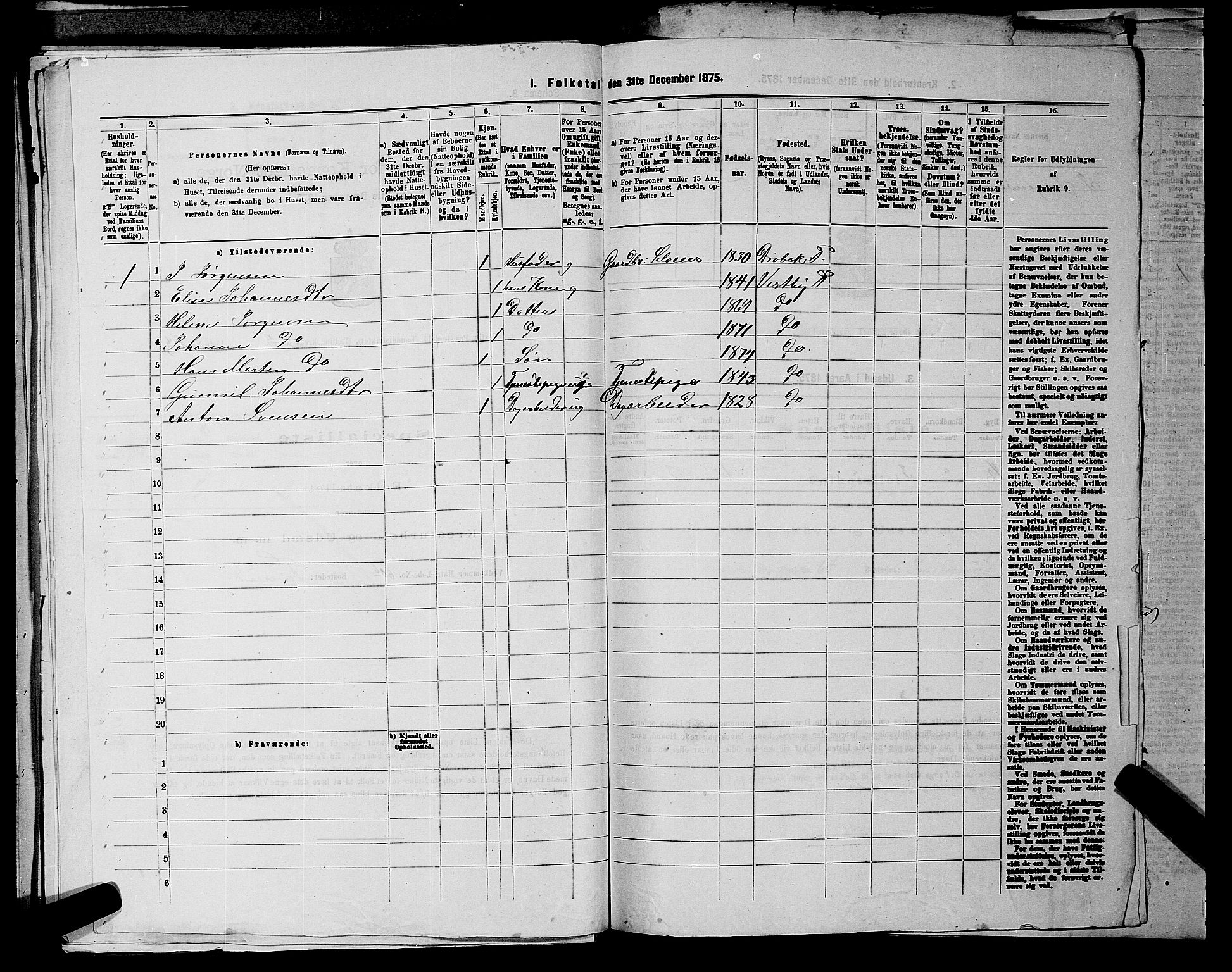 RA, 1875 census for 0211L Vestby/Vestby, Garder og Såner, 1875, p. 433