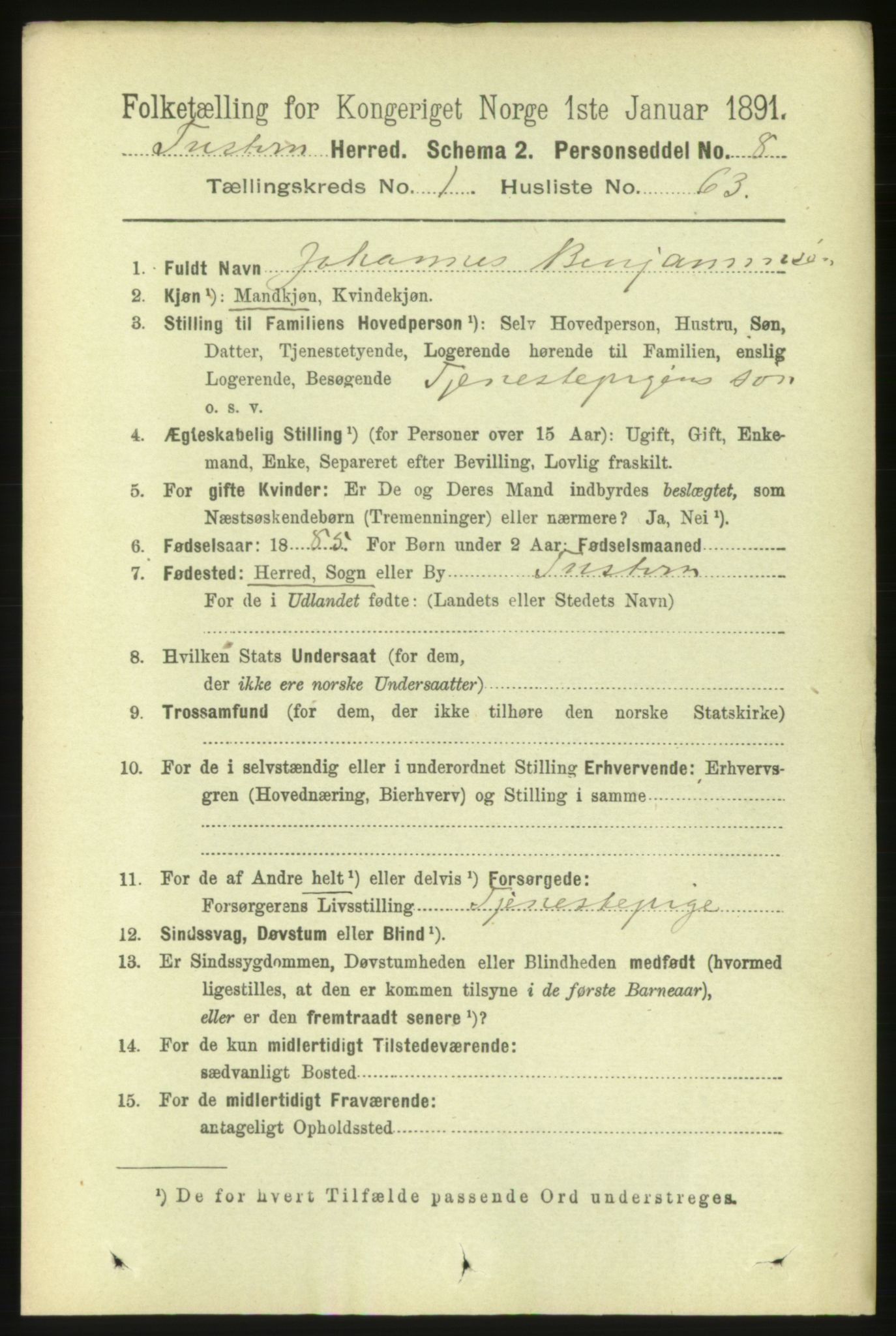 RA, 1891 census for 1572 Tustna, 1891, p. 559