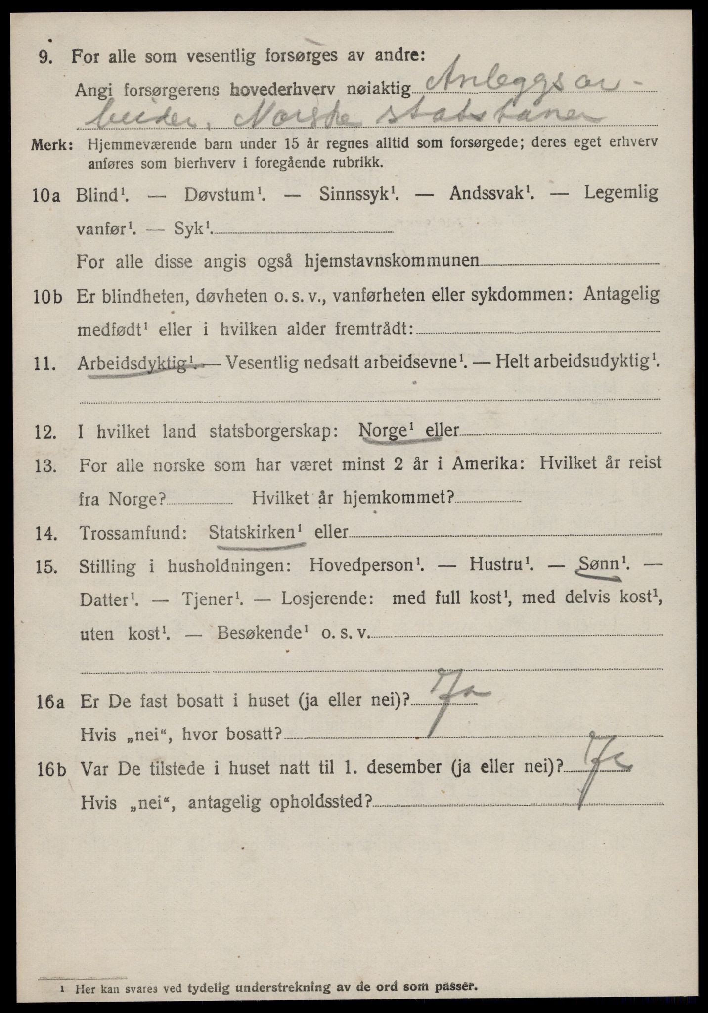 SAT, 1920 census for Grytten, 1920, p. 5821