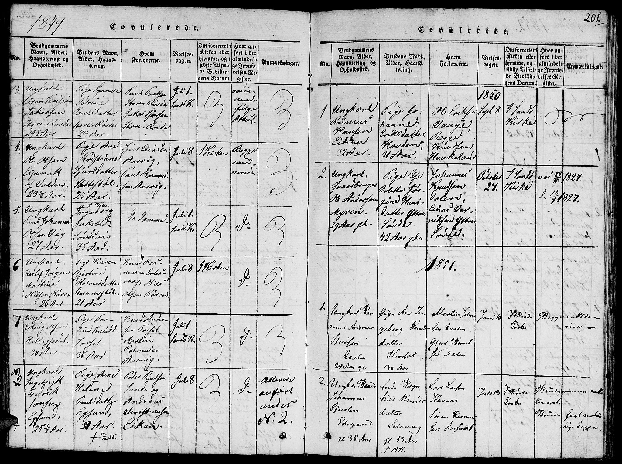 Ministerialprotokoller, klokkerbøker og fødselsregistre - Møre og Romsdal, SAT/A-1454/504/L0054: Parish register (official) no. 504A01, 1816-1861, p. 201
