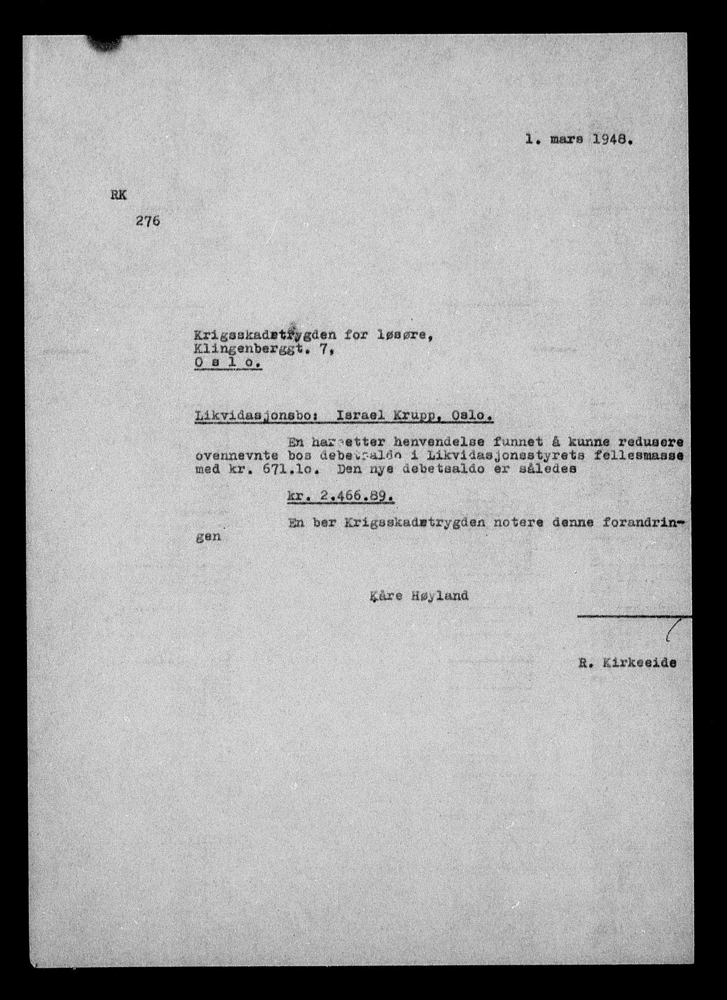 Justisdepartementet, Tilbakeføringskontoret for inndratte formuer, RA/S-1564/H/Hc/Hcc/L0953: --, 1945-1947, p. 437