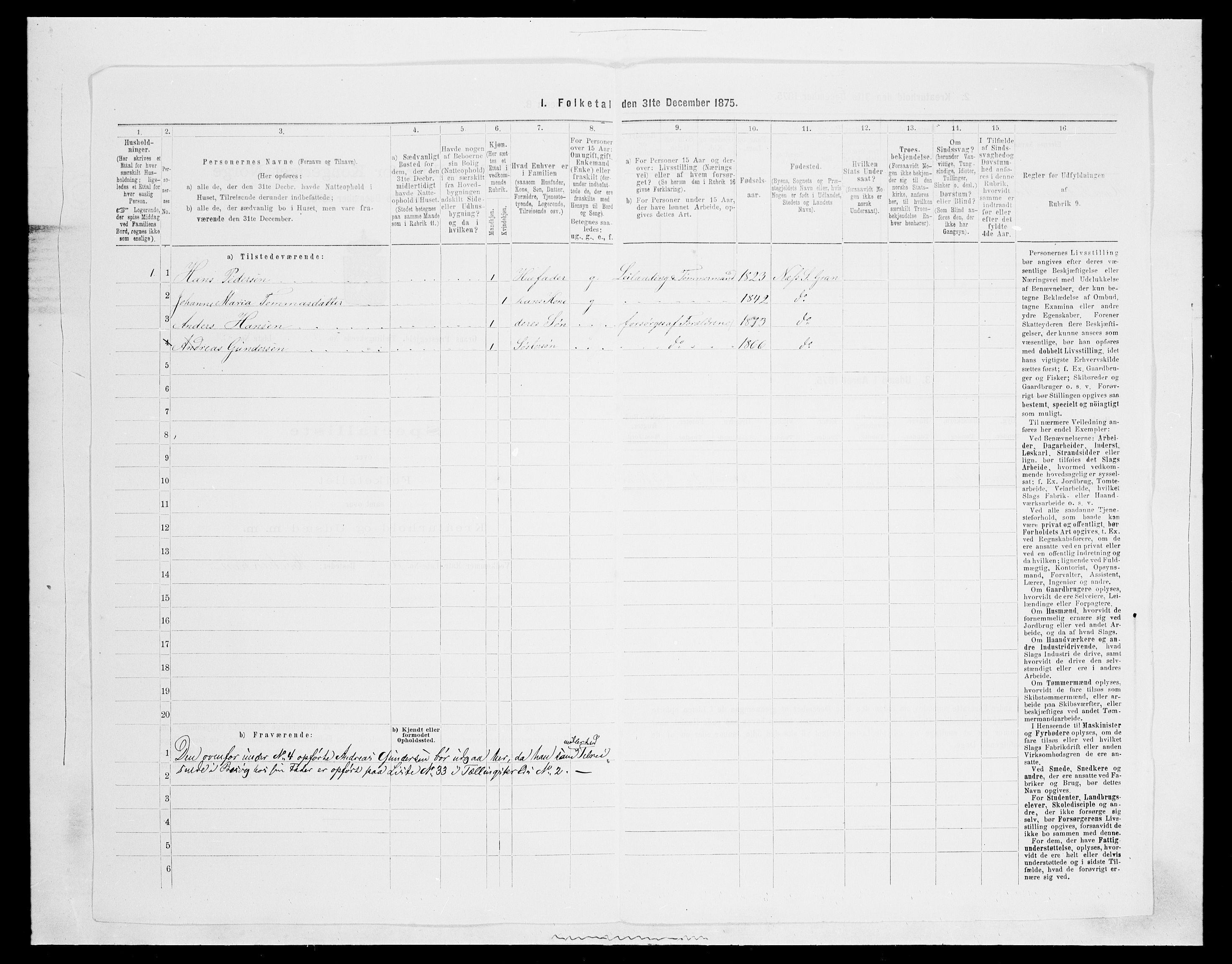 SAH, 1875 census for 0534P Gran, 1875, p. 541