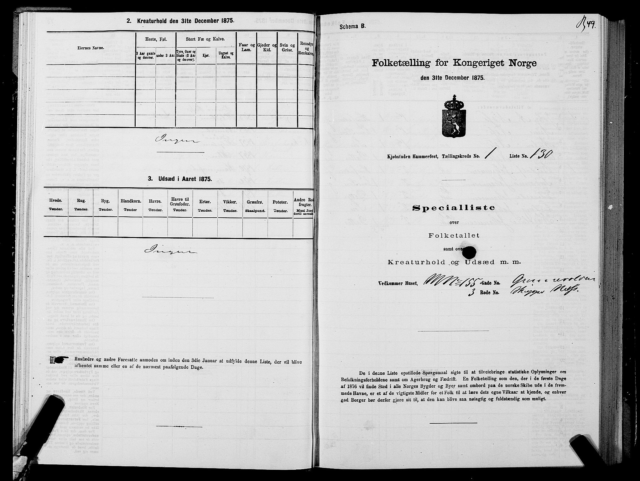SATØ, 1875 census for 2001B Hammerfest/Hammerfest, 1875, p. 2049