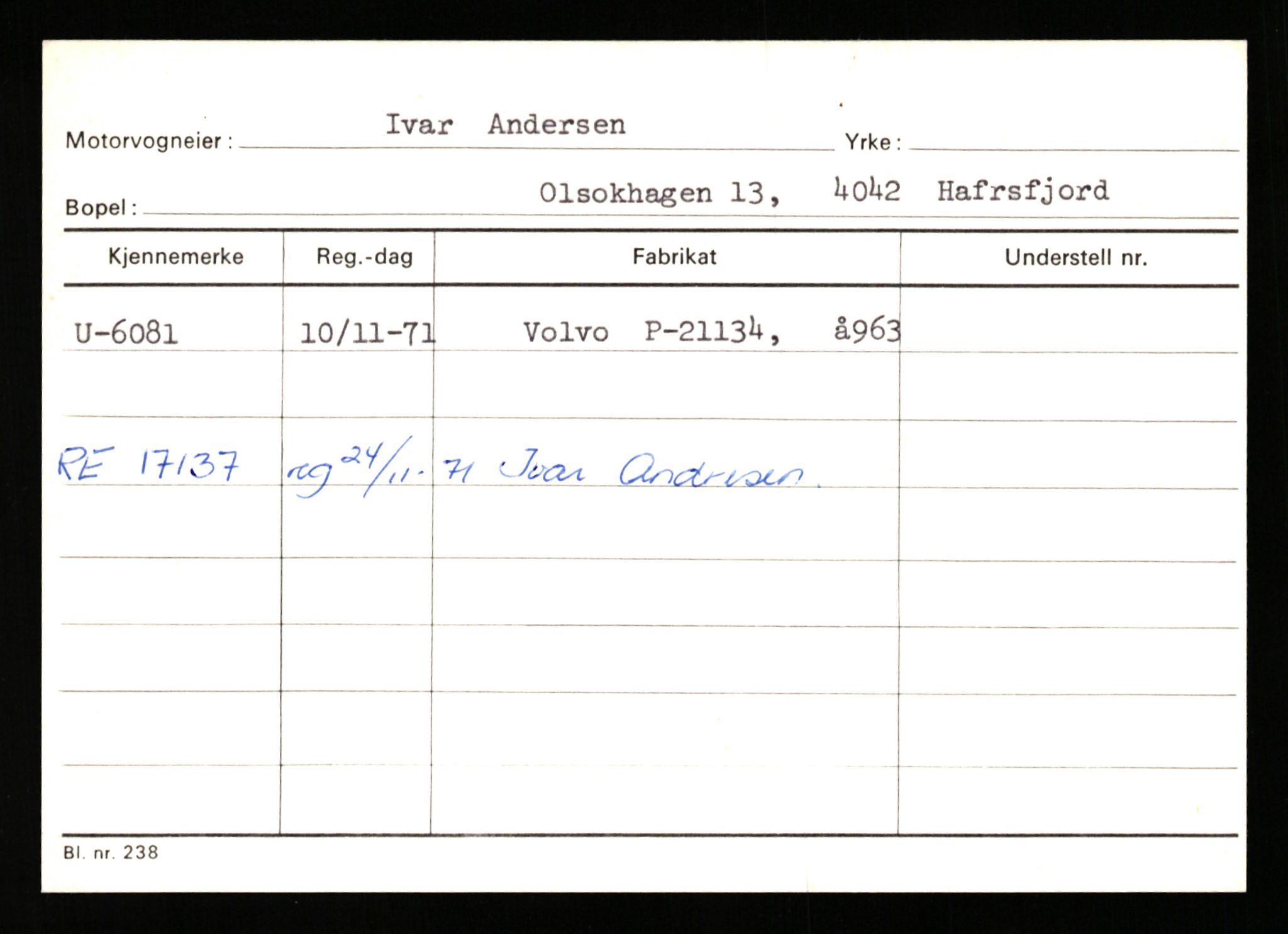 Stavanger trafikkstasjon, AV/SAST-A-101942/0/G/L0002: Registreringsnummer: 5791 - 10405, 1930-1971, p. 135