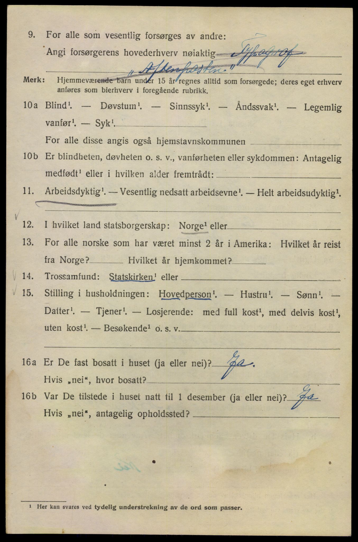 SAO, 1920 census for Kristiania, 1920, p. 585034