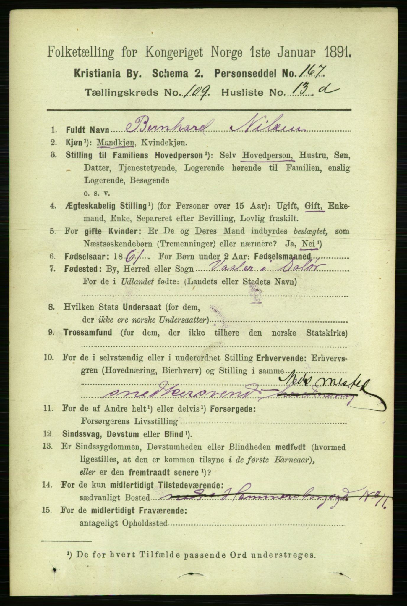 RA, 1891 census for 0301 Kristiania, 1891, p. 56866