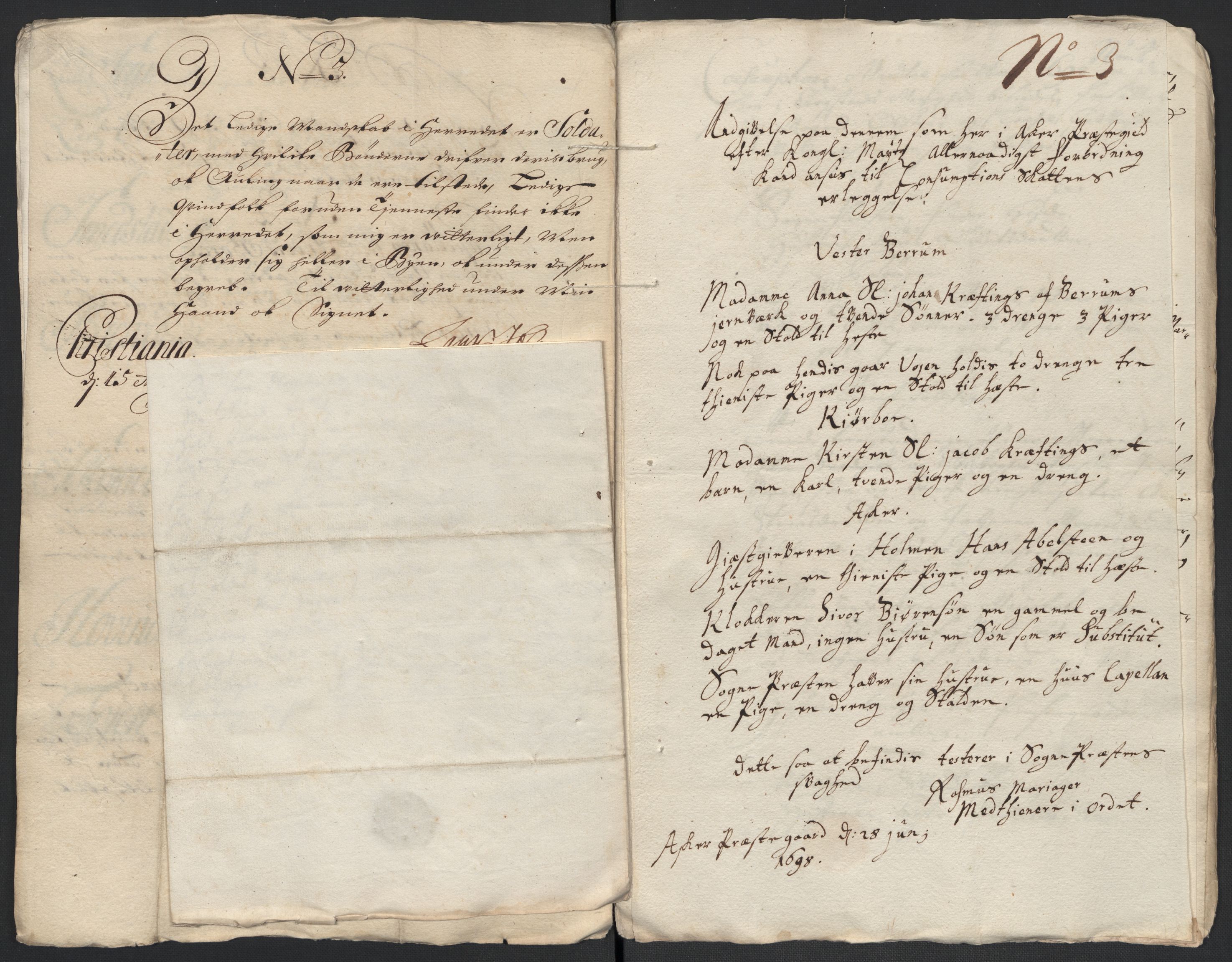 Rentekammeret inntil 1814, Reviderte regnskaper, Fogderegnskap, RA/EA-4092/R10/L0441: Fogderegnskap Aker og Follo, 1698, p. 150