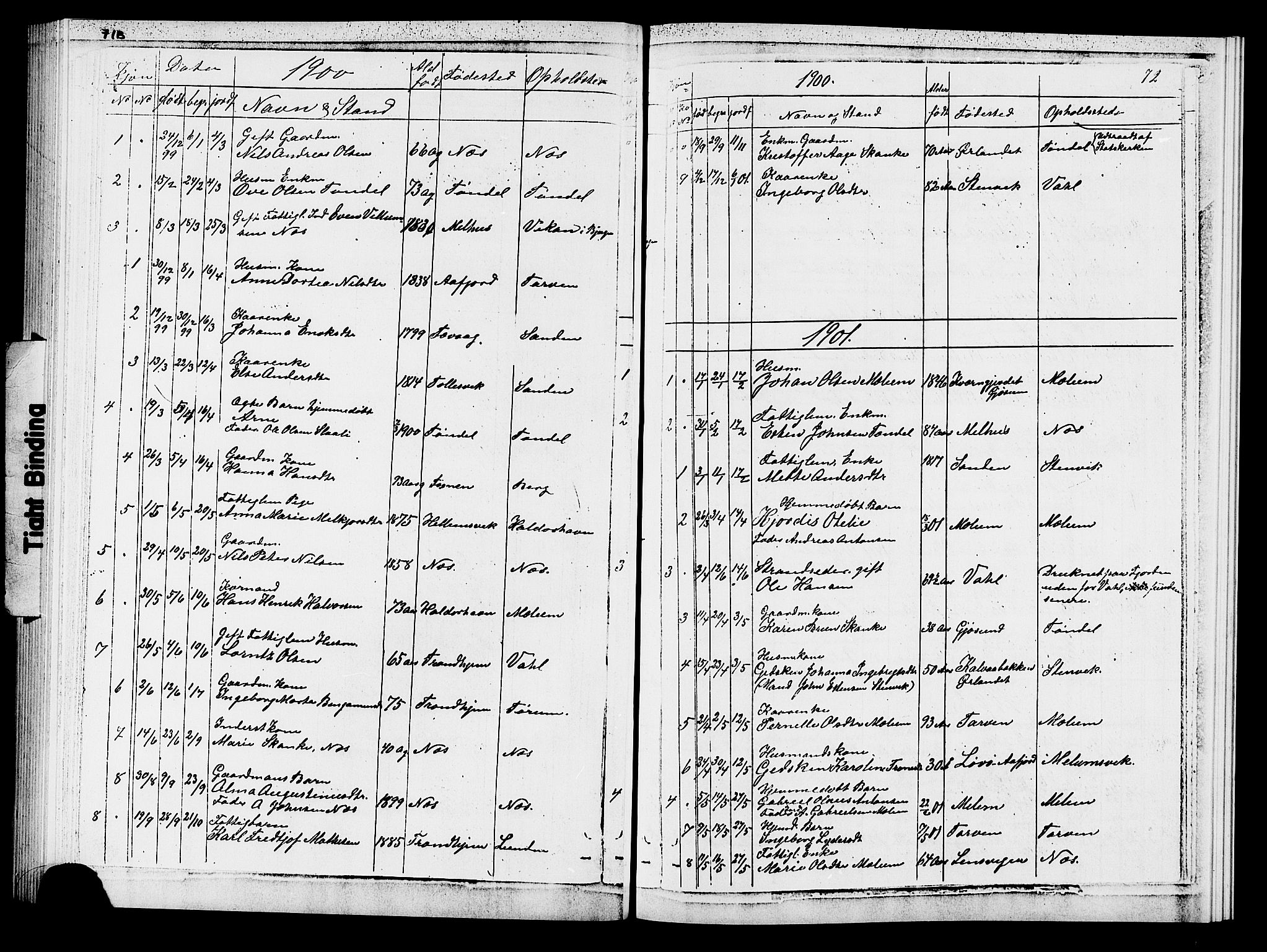 Ministerialprotokoller, klokkerbøker og fødselsregistre - Sør-Trøndelag, SAT/A-1456/652/L0653: Parish register (copy) no. 652C01, 1866-1910, p. 72