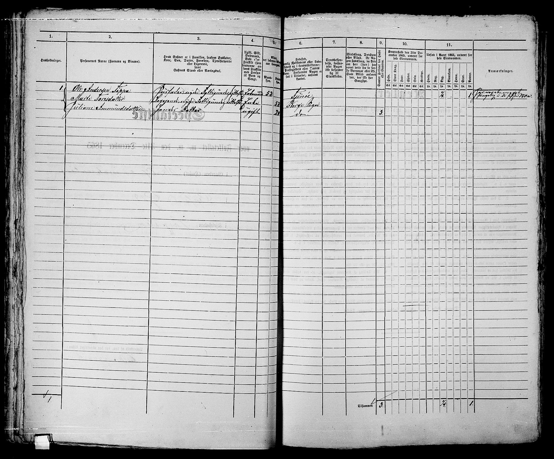 RA, 1865 census for Sarpsborg, 1865, p. 130