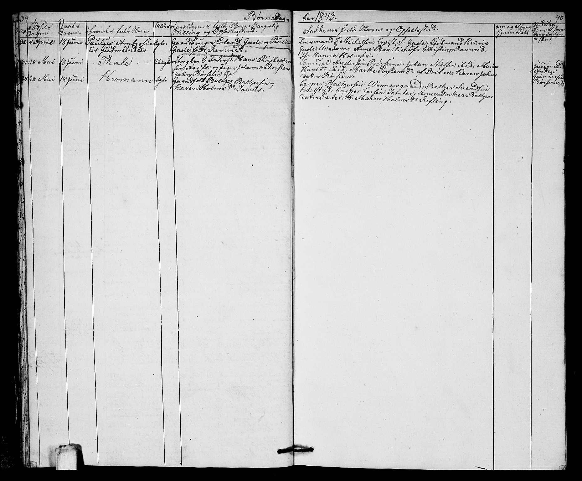 Ås prestekontor Kirkebøker, AV/SAO-A-10894/G/Ga/L0003: Parish register (copy) no. I 3, 1836-1843, p. 39-40