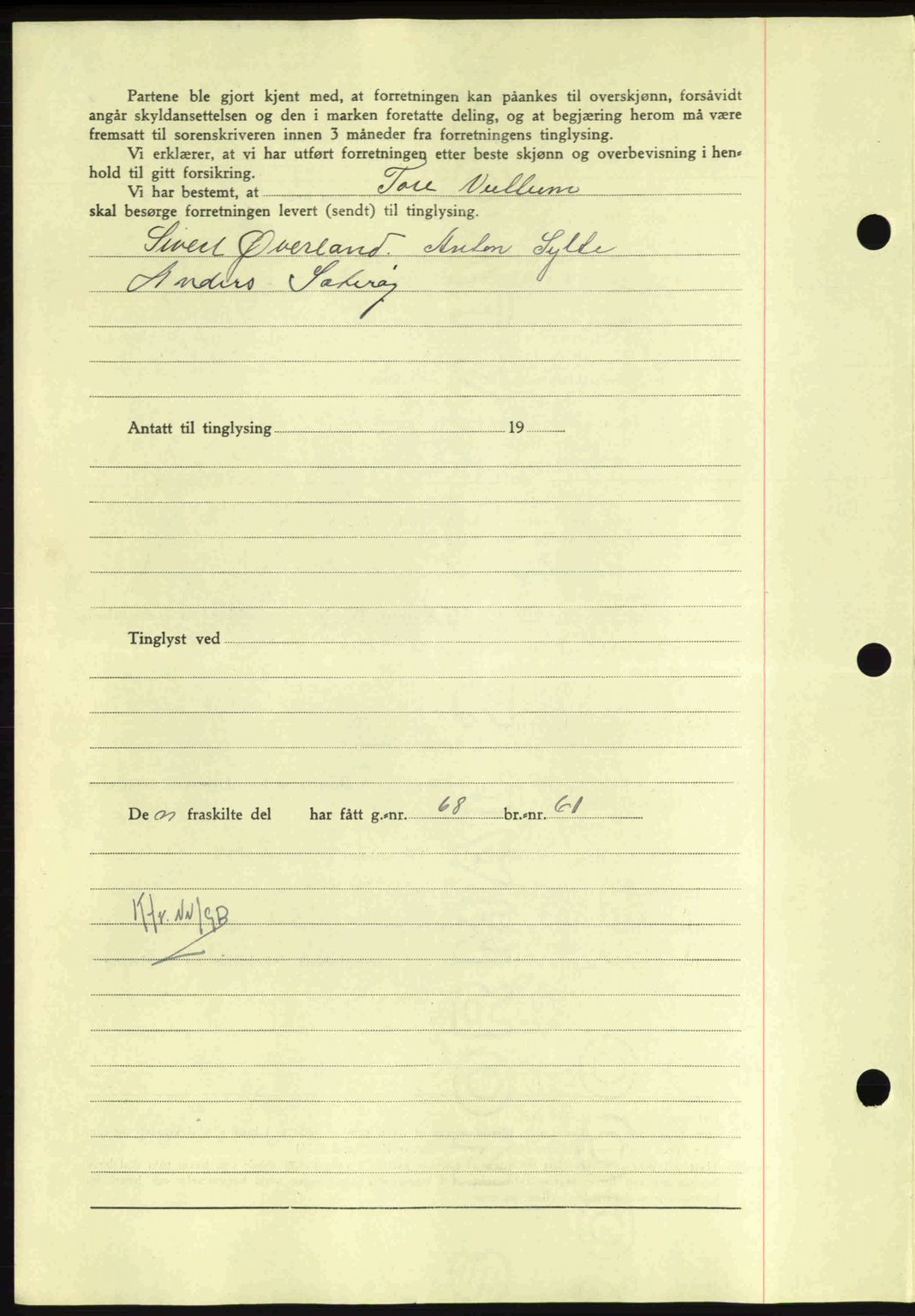 Nordmøre sorenskriveri, AV/SAT-A-4132/1/2/2Ca: Mortgage book no. A91, 1941-1942, Diary no: : 102/1942