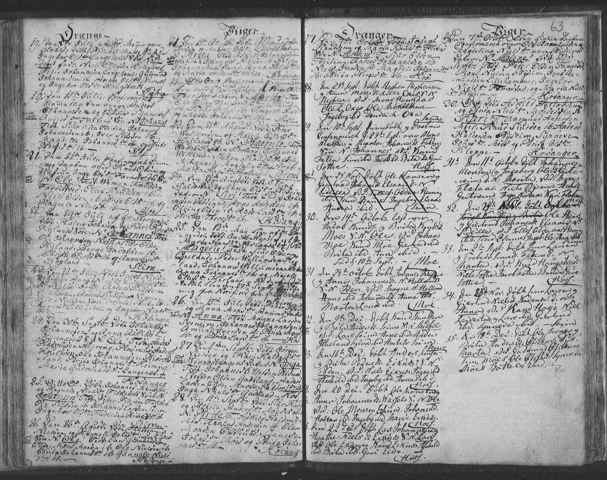 Hosanger sokneprestembete, AV/SAB-A-75801/H/Haa: Parish register (official) no. A 3, 1793-1811, p. 62b-63a