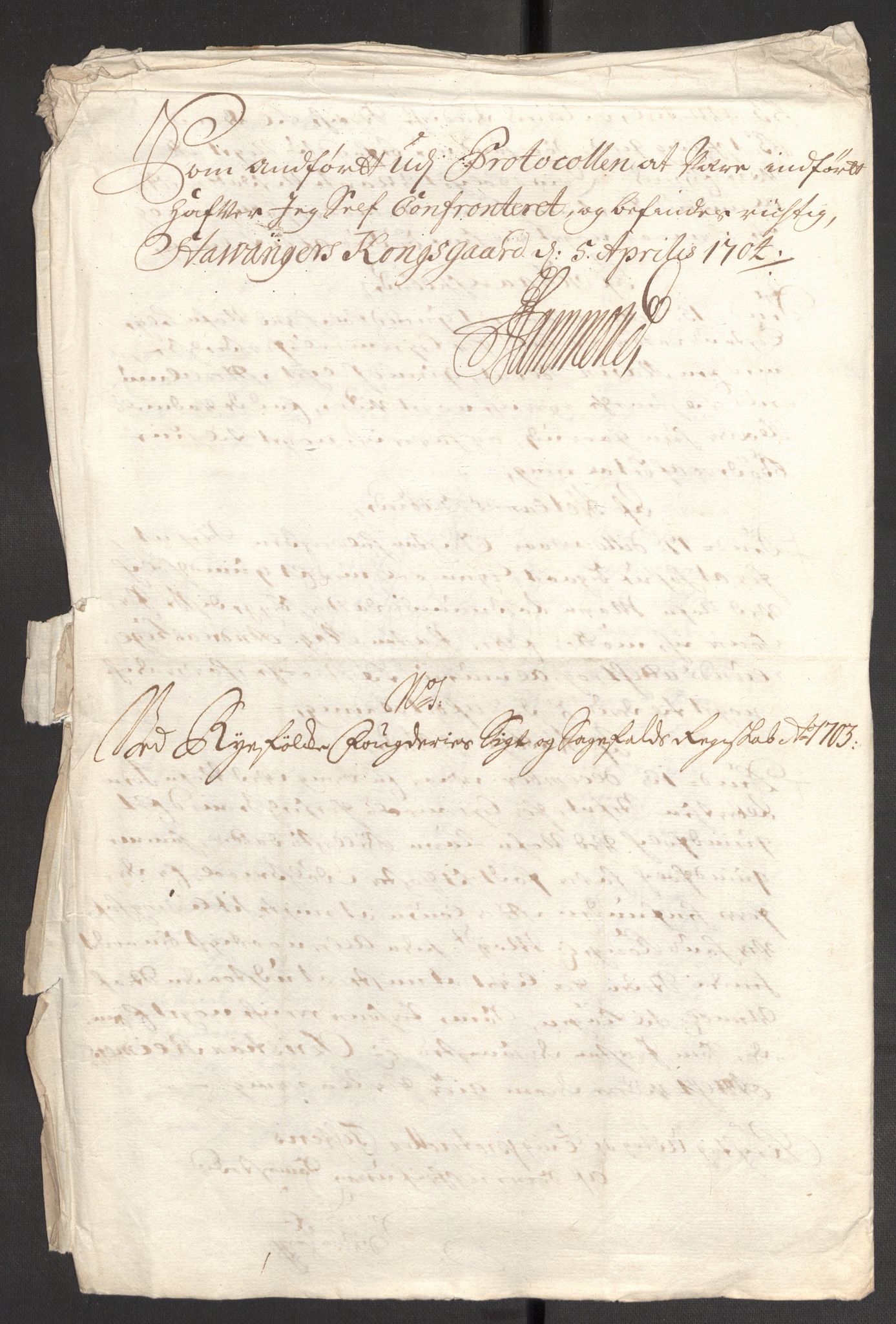 Rentekammeret inntil 1814, Reviderte regnskaper, Fogderegnskap, RA/EA-4092/R47/L2860: Fogderegnskap Ryfylke, 1703-1705, p. 36