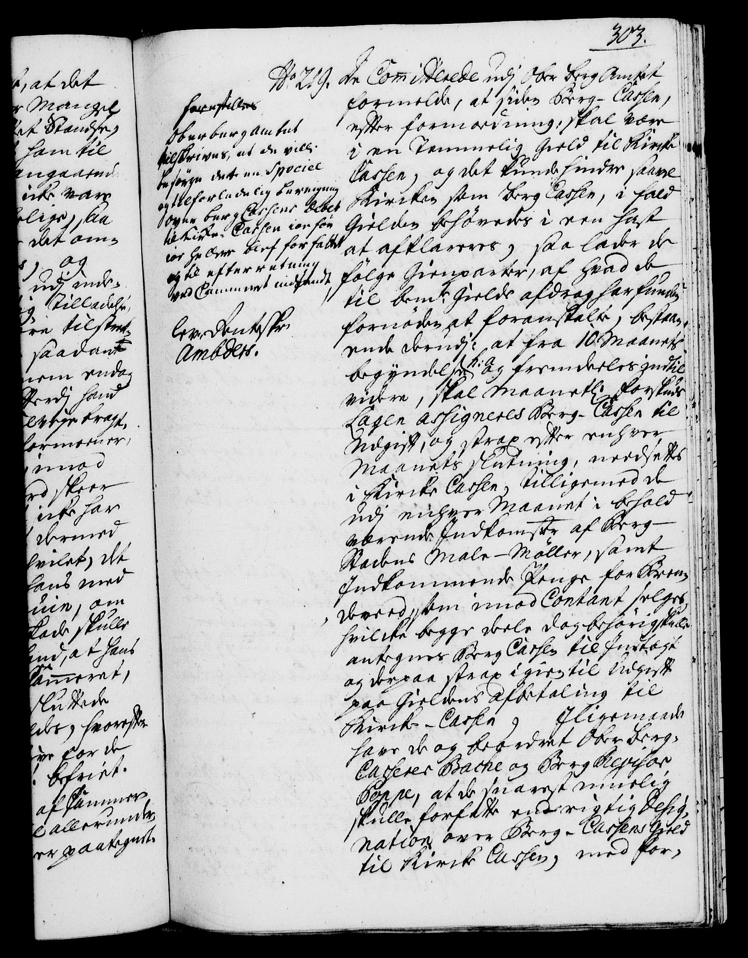 Rentekammeret, Kammerkanselliet, RA/EA-3111/G/Gh/Gha/L0020: Norsk ekstraktmemorialprotokoll (merket RK 53.65), 1738-1739, p. 303
