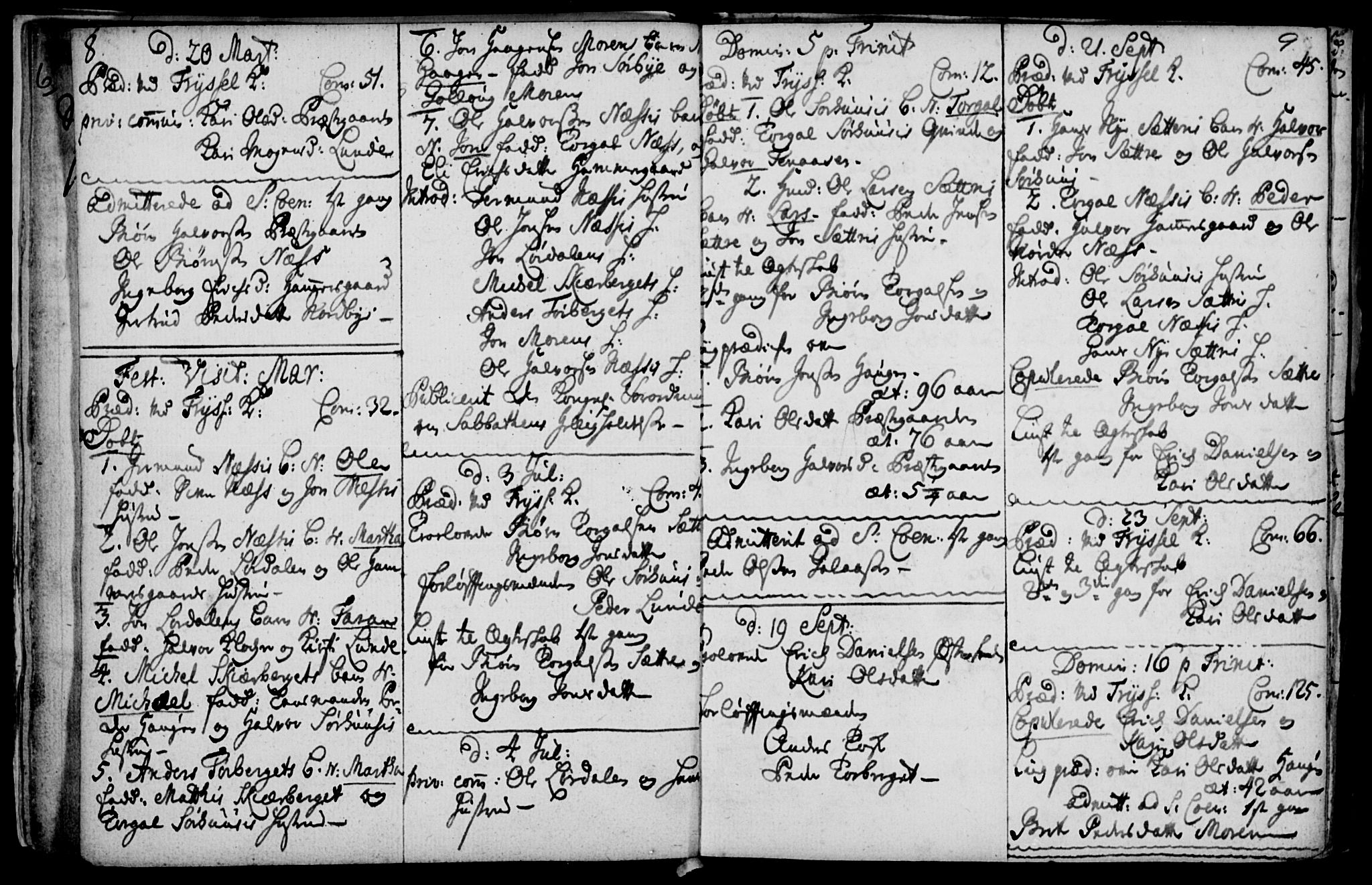 Elverum prestekontor, AV/SAH-PREST-044/H/Ha/Haa/L0001: Parish register (official) no. 1, 1730-1760, p. 8-9