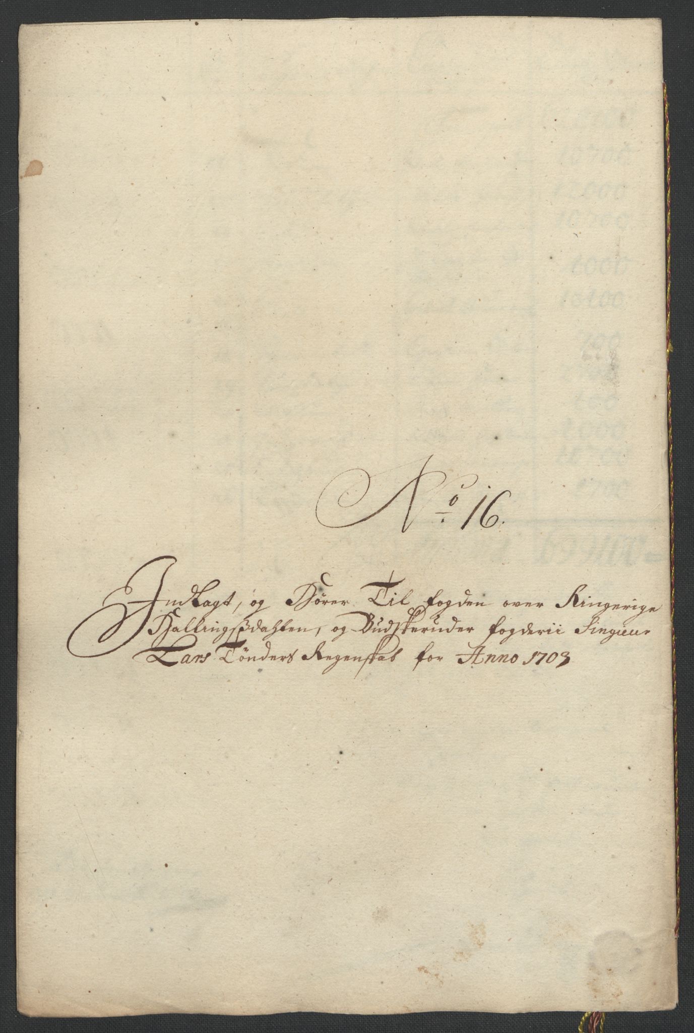 Rentekammeret inntil 1814, Reviderte regnskaper, Fogderegnskap, RA/EA-4092/R22/L1461: Fogderegnskap Ringerike, Hallingdal og Buskerud, 1703, p. 202