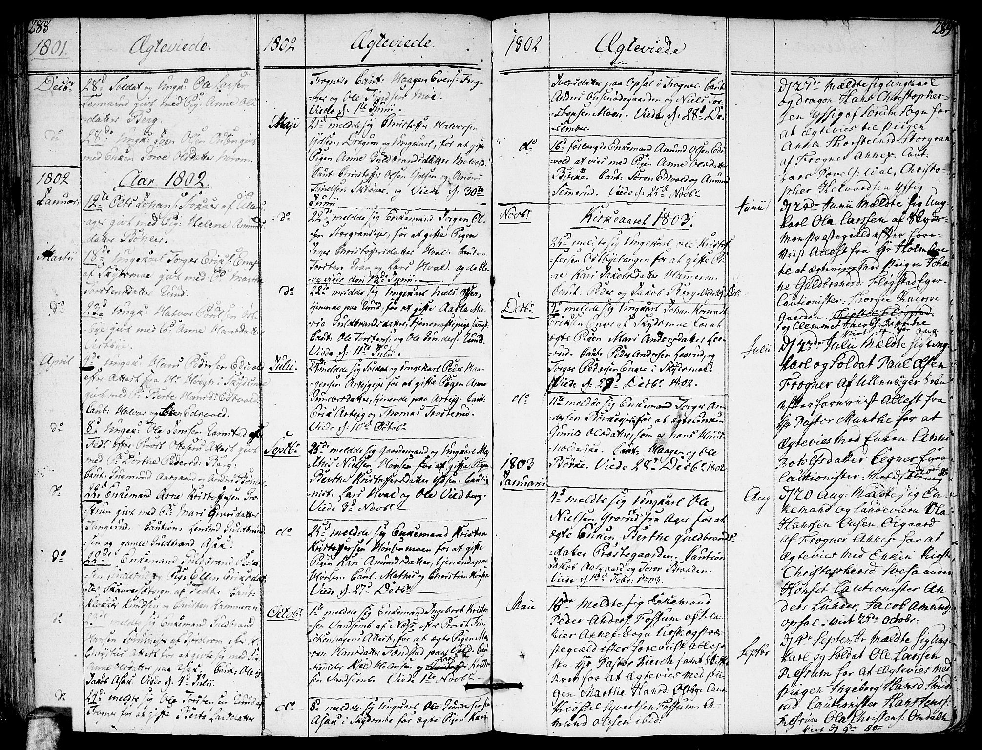 Sørum prestekontor Kirkebøker, SAO/A-10303/F/Fa/L0002: Parish register (official) no. I 2, 1759-1814, p. 288-289