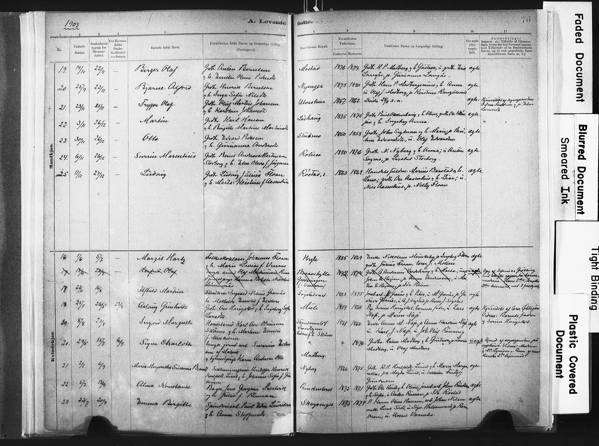 Ministerialprotokoller, klokkerbøker og fødselsregistre - Nord-Trøndelag, SAT/A-1458/721/L0207: Parish register (official) no. 721A02, 1880-1911, p. 76