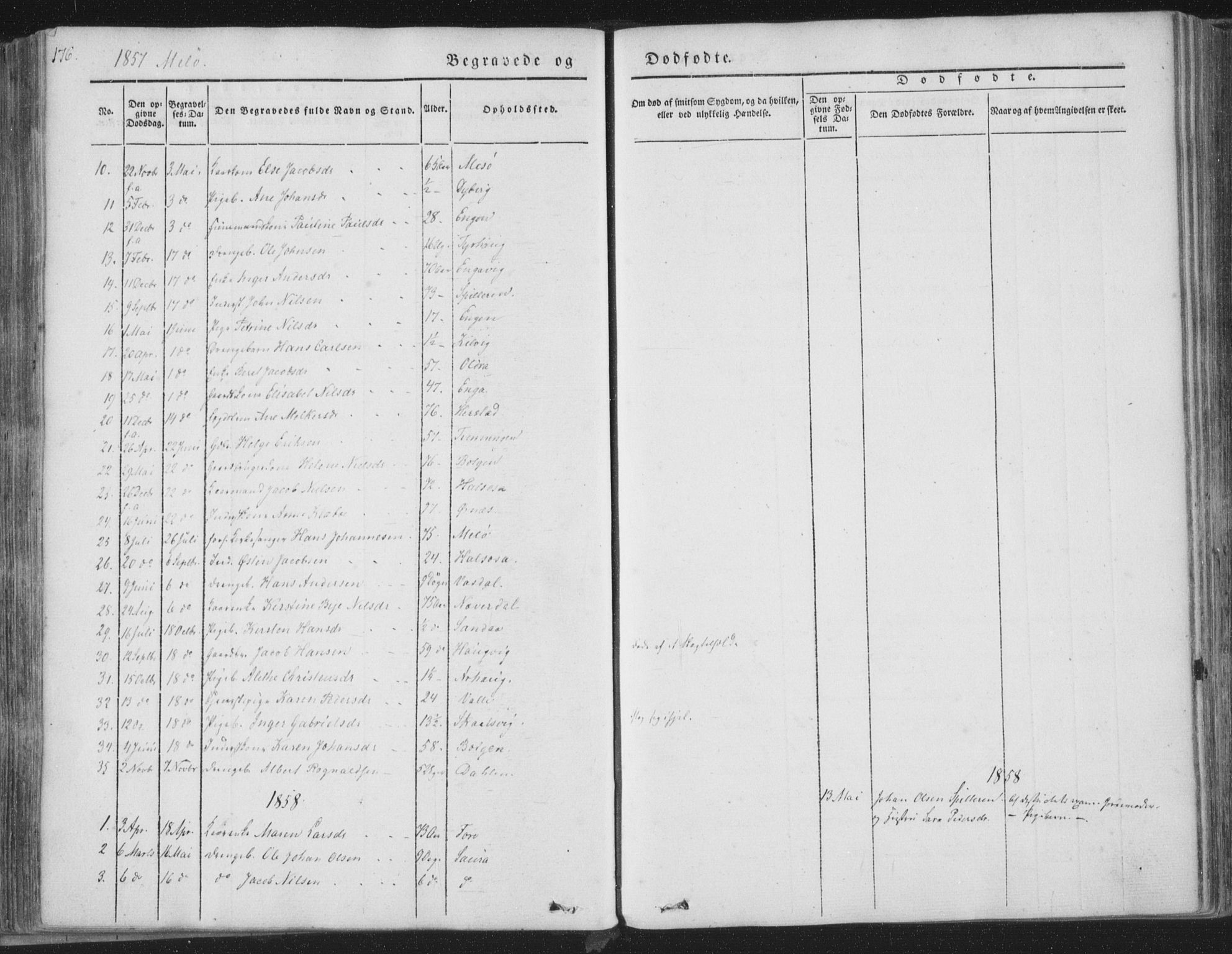 Ministerialprotokoller, klokkerbøker og fødselsregistre - Nordland, AV/SAT-A-1459/841/L0604: Parish register (official) no. 841A09 /2, 1845-1862, p. 176