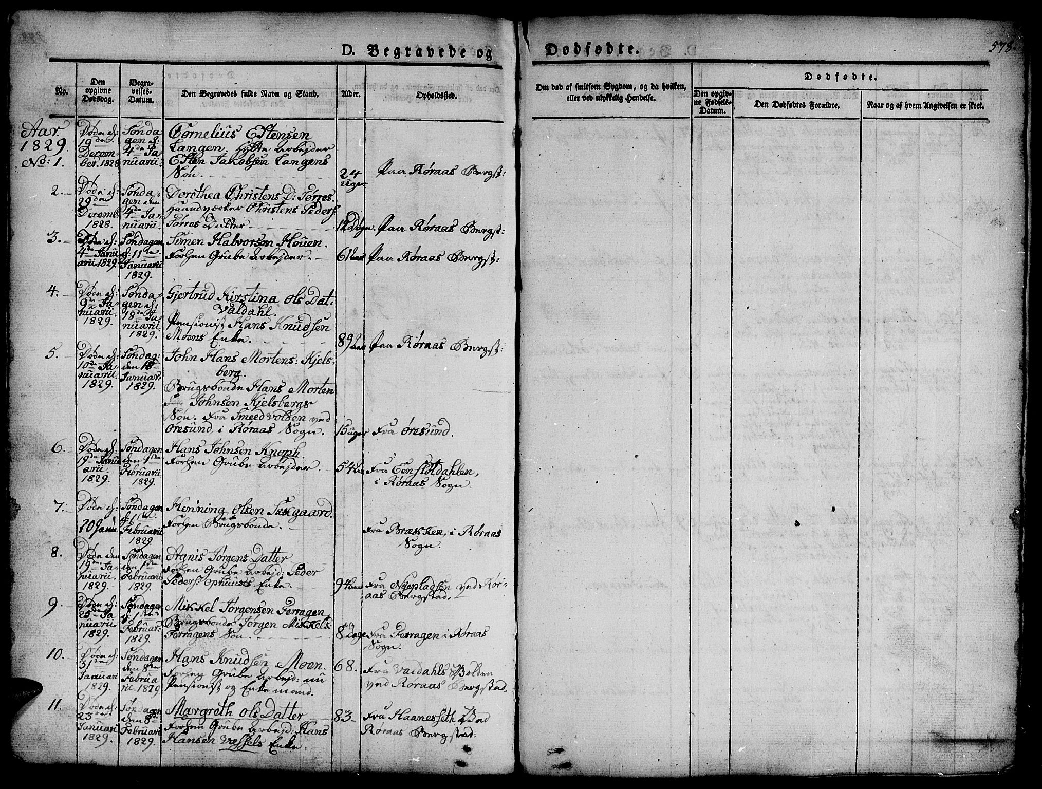 Ministerialprotokoller, klokkerbøker og fødselsregistre - Sør-Trøndelag, SAT/A-1456/681/L0939: Parish register (copy) no. 681C03, 1829-1855, p. 578