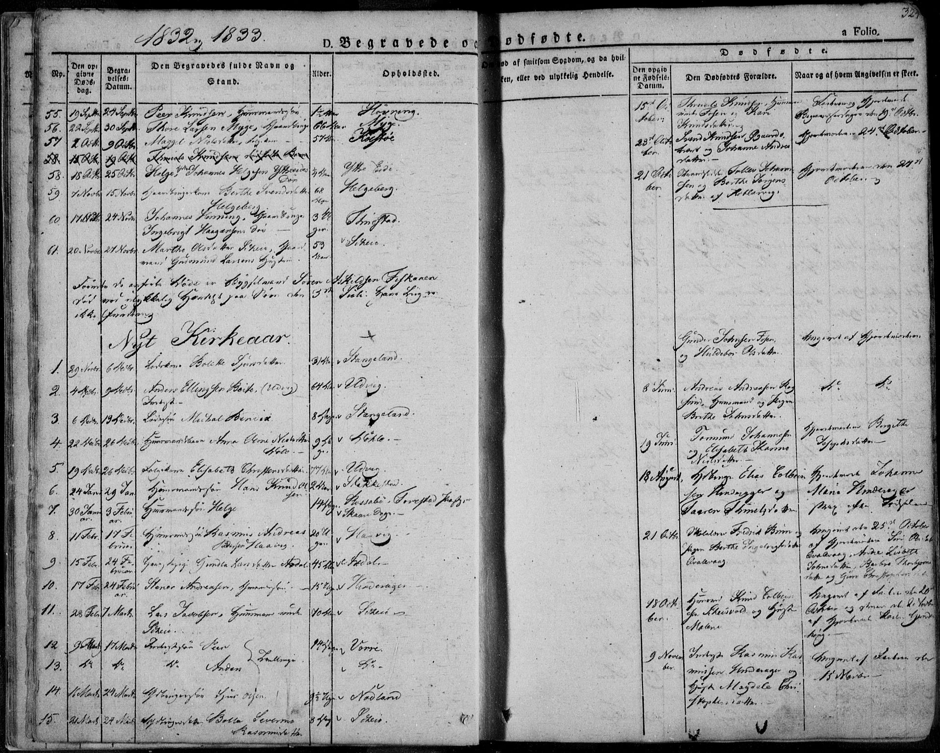 Avaldsnes sokneprestkontor, SAST/A -101851/H/Ha/Haa/L0005: Parish register (official) no. A 5.2, 1825-1841, p. 324