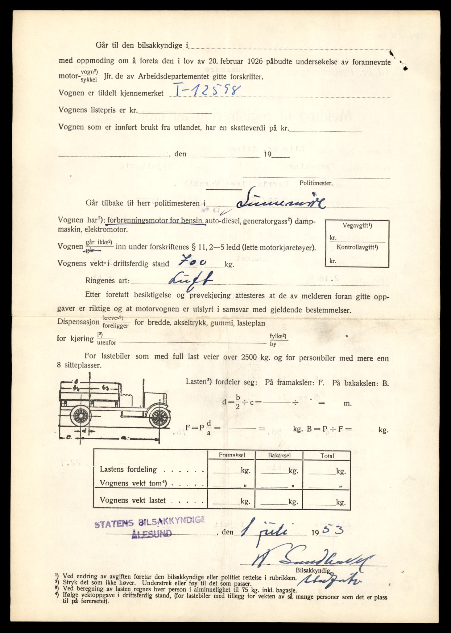 Møre og Romsdal vegkontor - Ålesund trafikkstasjon, AV/SAT-A-4099/F/Fe/L0034: Registreringskort for kjøretøy T 12500 - T 12652, 1927-1998, p. 1921