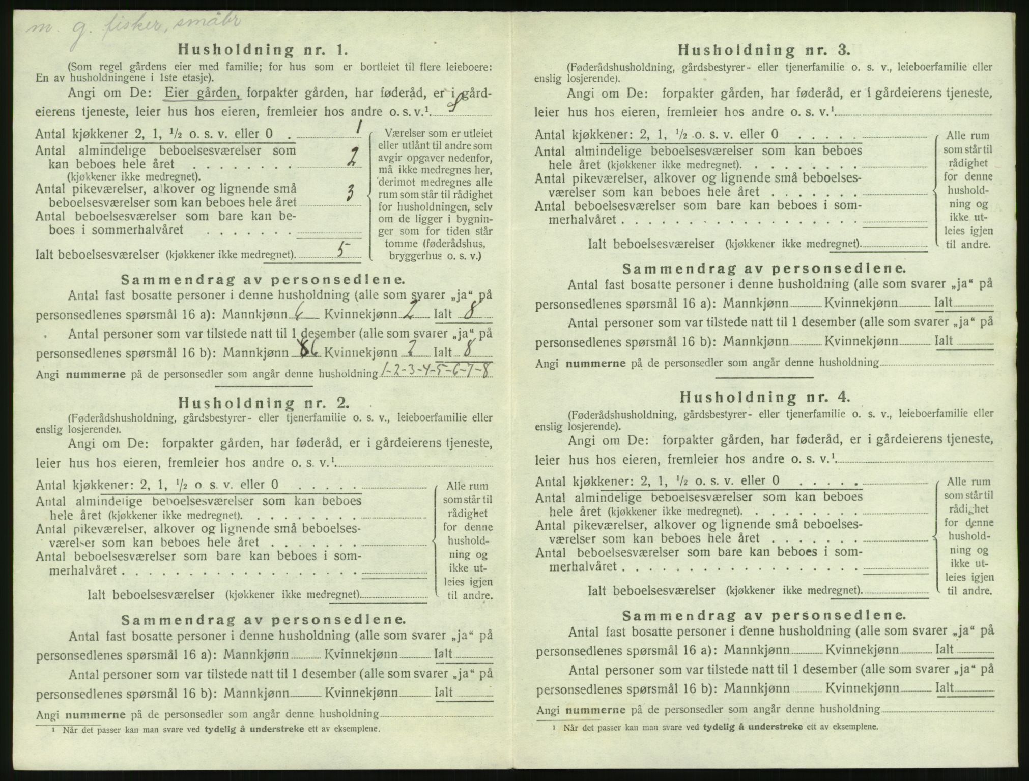 SAT, 1920 census for Edøy, 1920, p. 95