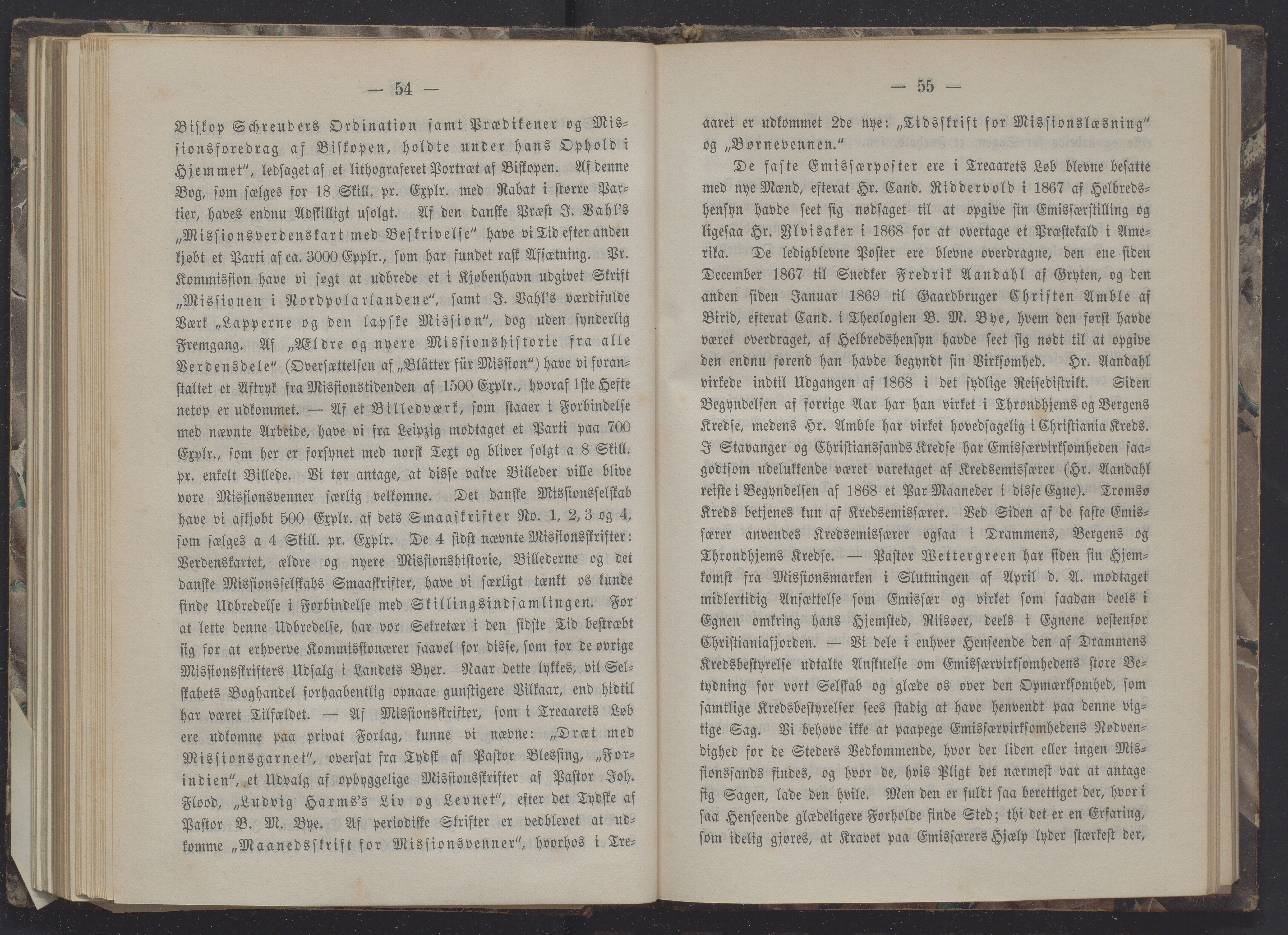 Det Norske Misjonsselskap - hovedadministrasjonen, VID/MA-A-1045/D/Db/Dba/L0337/0009: Beretninger, Bøker, Skrifter o.l   / Årsberetninger 28 , 1870, p. 54-55