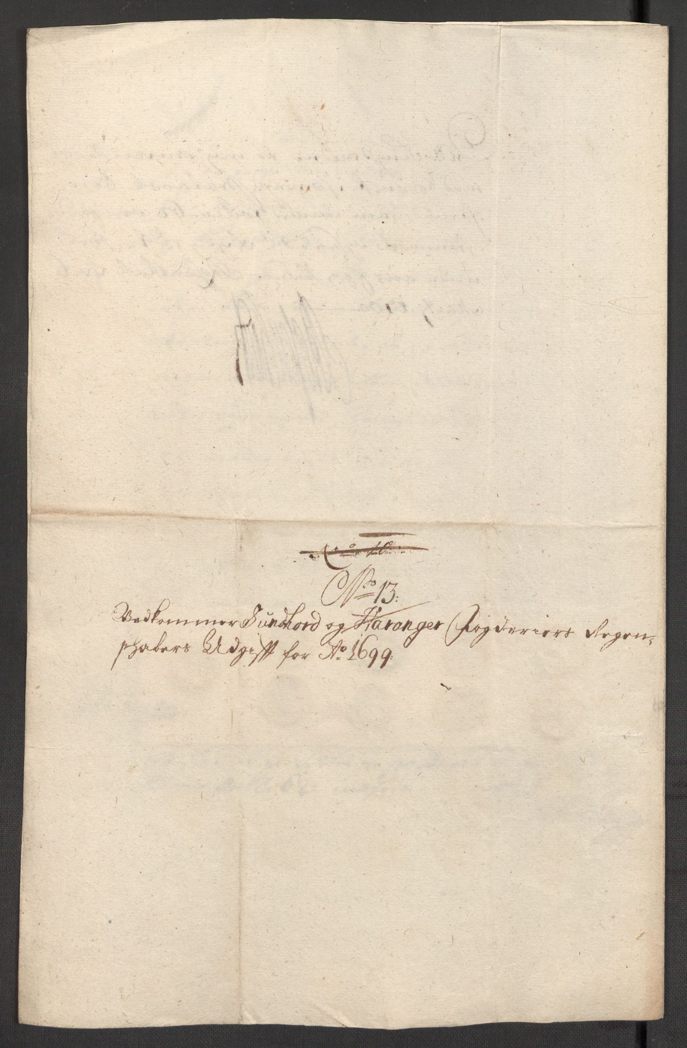 Rentekammeret inntil 1814, Reviderte regnskaper, Fogderegnskap, AV/RA-EA-4092/R48/L2978: Fogderegnskap Sunnhordland og Hardanger, 1699, p. 405