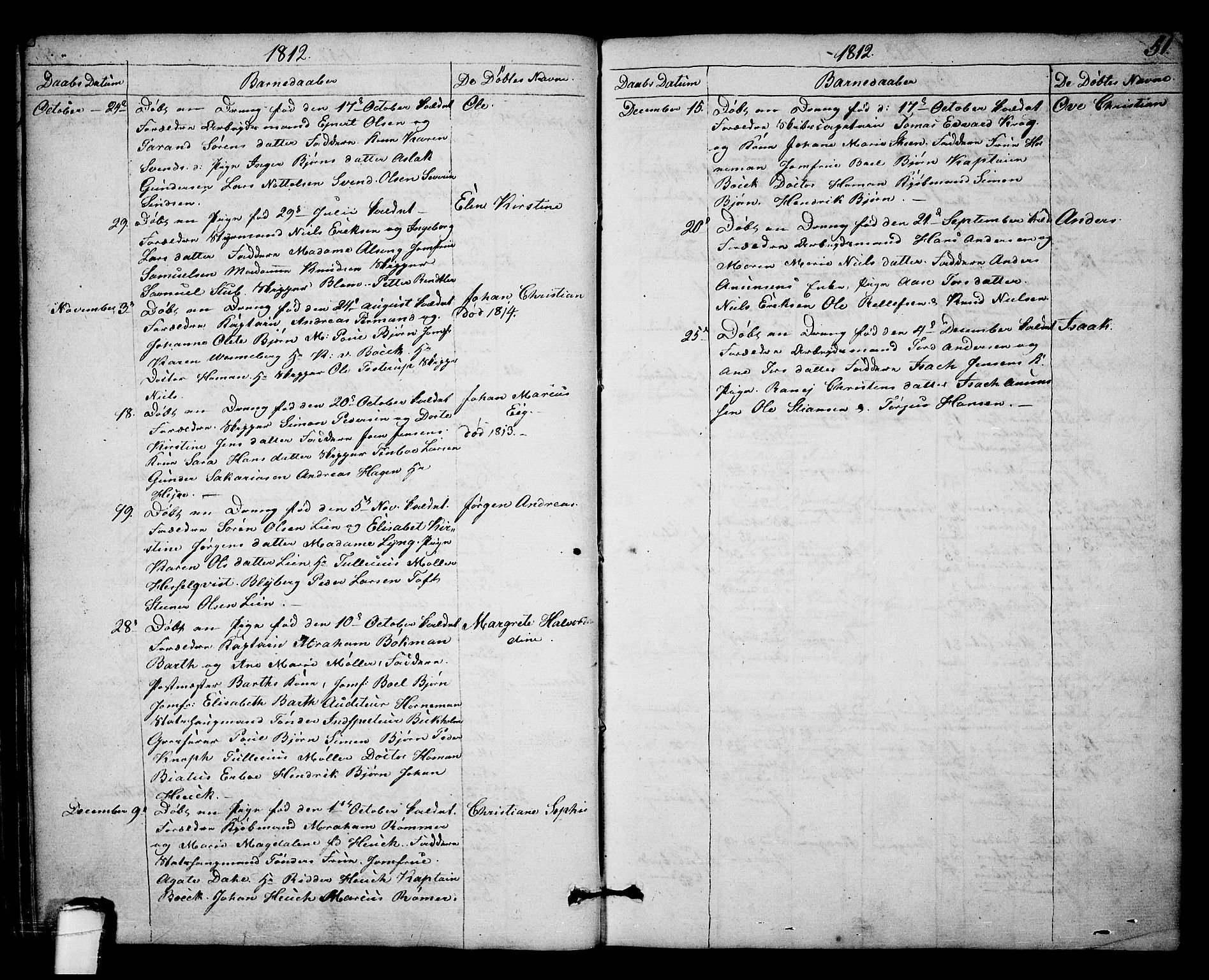 Kragerø kirkebøker, AV/SAKO-A-278/F/Fa/L0003: Parish register (official) no. 3, 1802-1813, p. 51